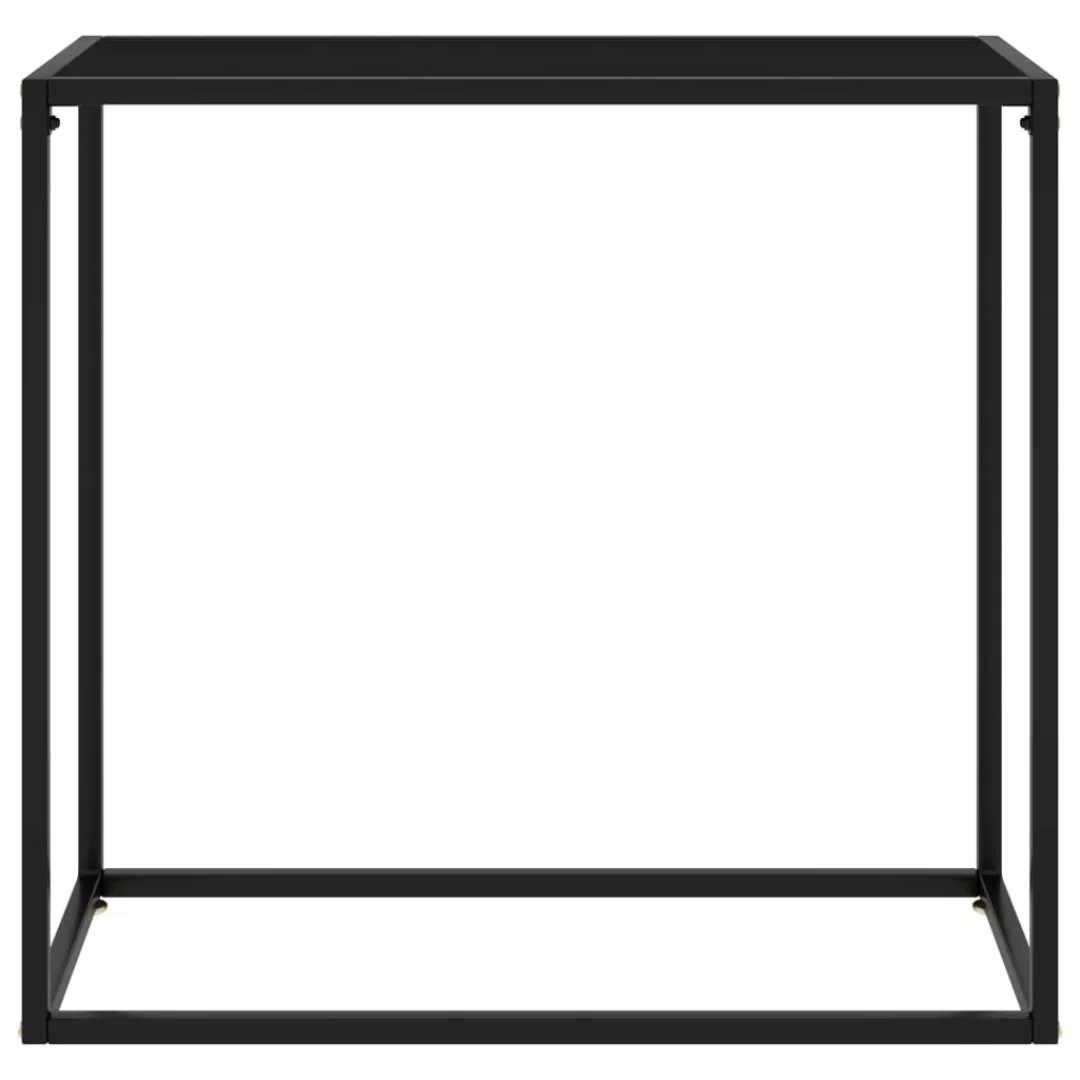 Konsolentisch Schwarz 80x35x75 Cm Hartglas günstig online kaufen