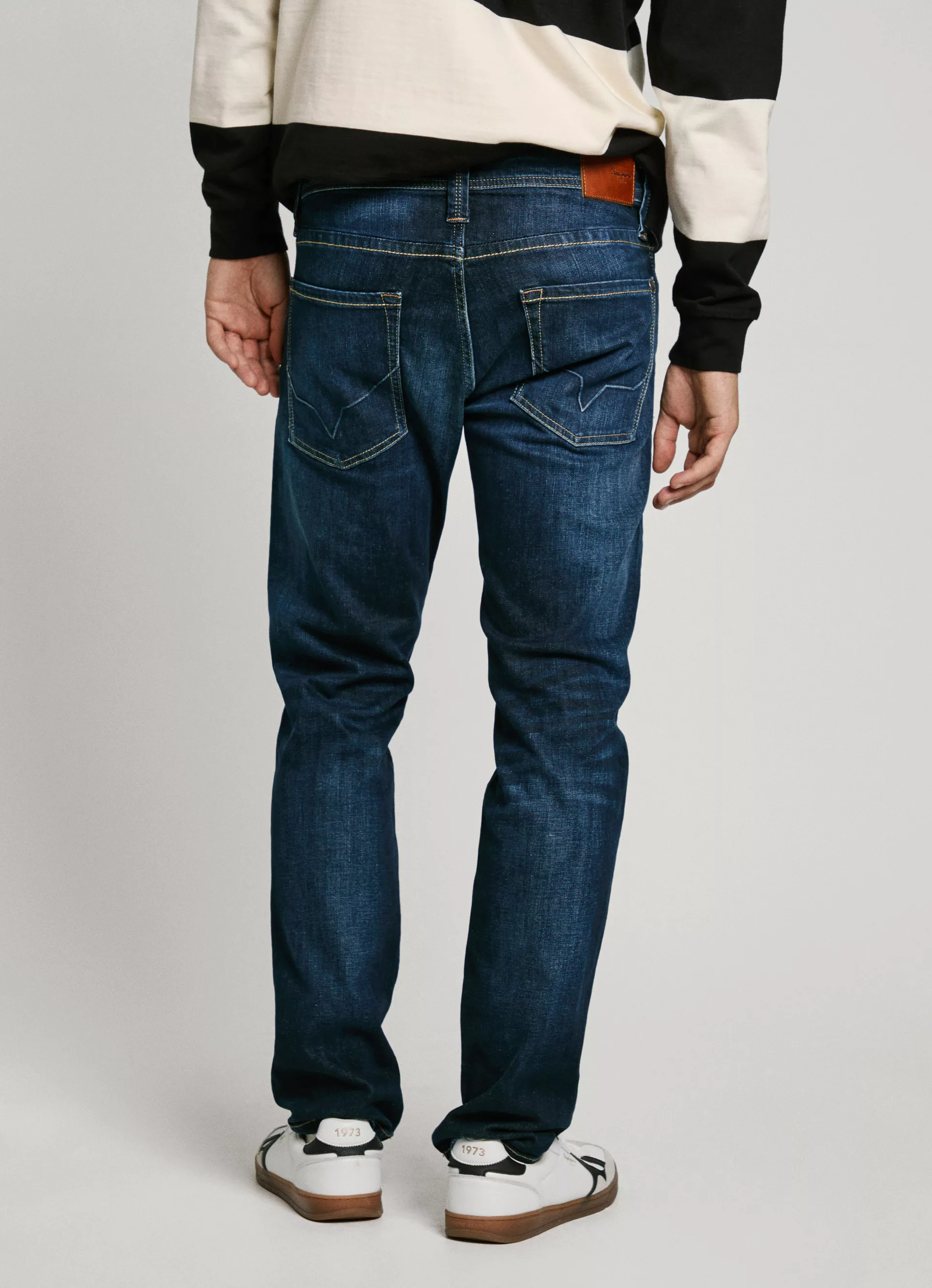 Pepe Jeans Herren Jeans Cash - Regular Fit - Blau - Streaky Stretch Medium günstig online kaufen