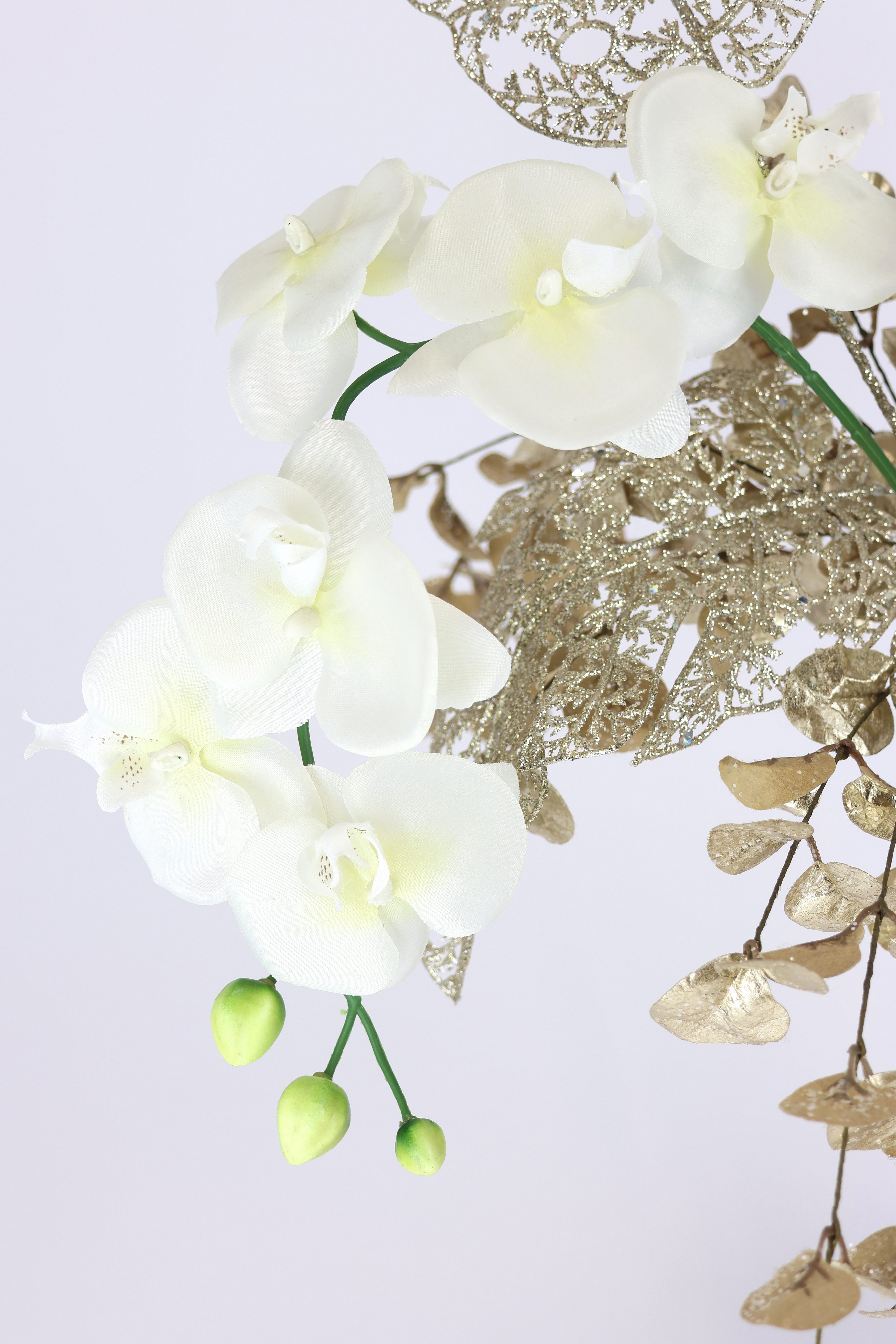 Winterliche Kunstpflanze Gesteck mit Orchidee in günstig online kaufen