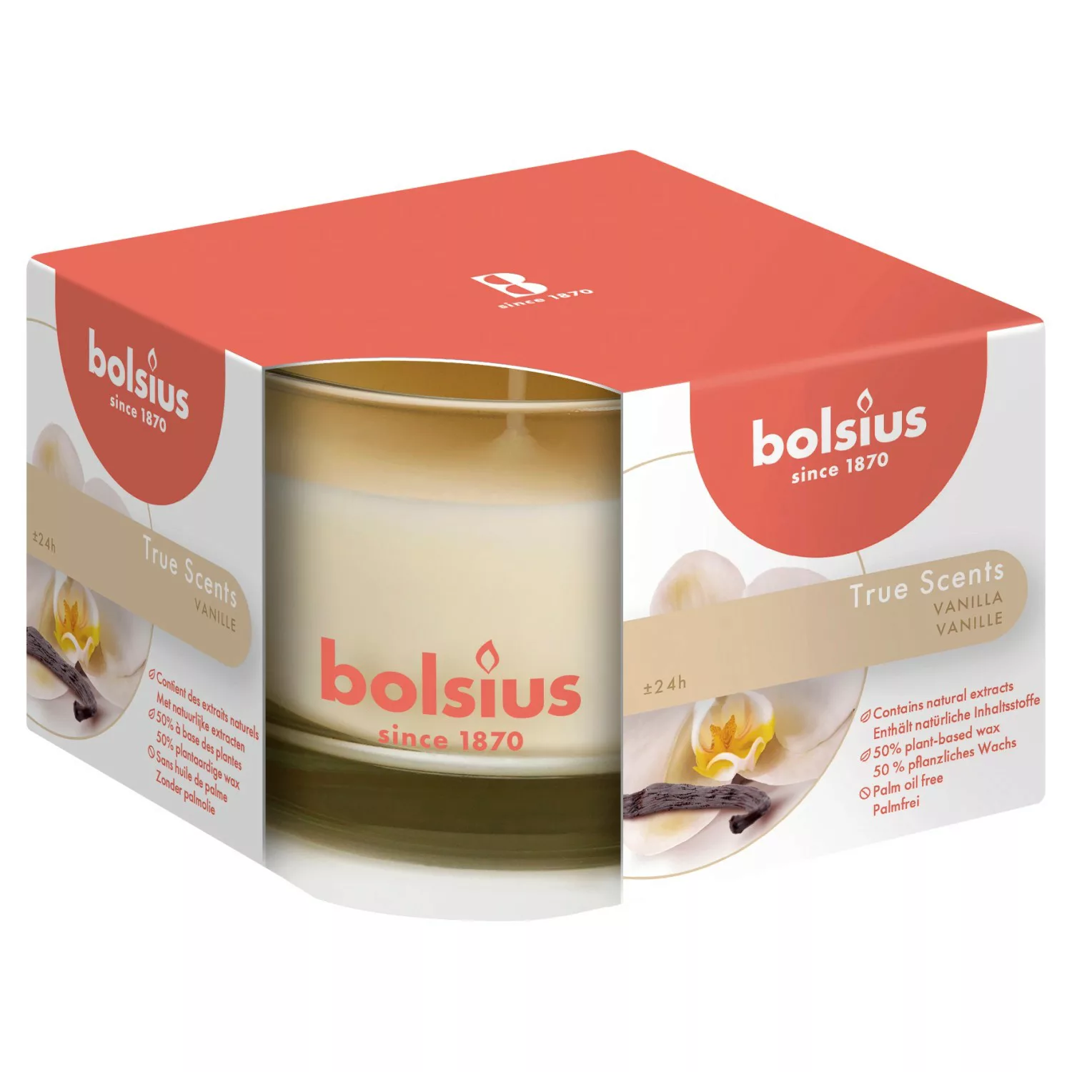 Bolsius True Scents Duftglas Medium 63/90mm Vanille günstig online kaufen