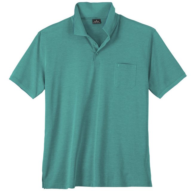 RAGMAN Poloshirt Große Größen Herren Poloshirt türkis melange Softknit Ragm günstig online kaufen