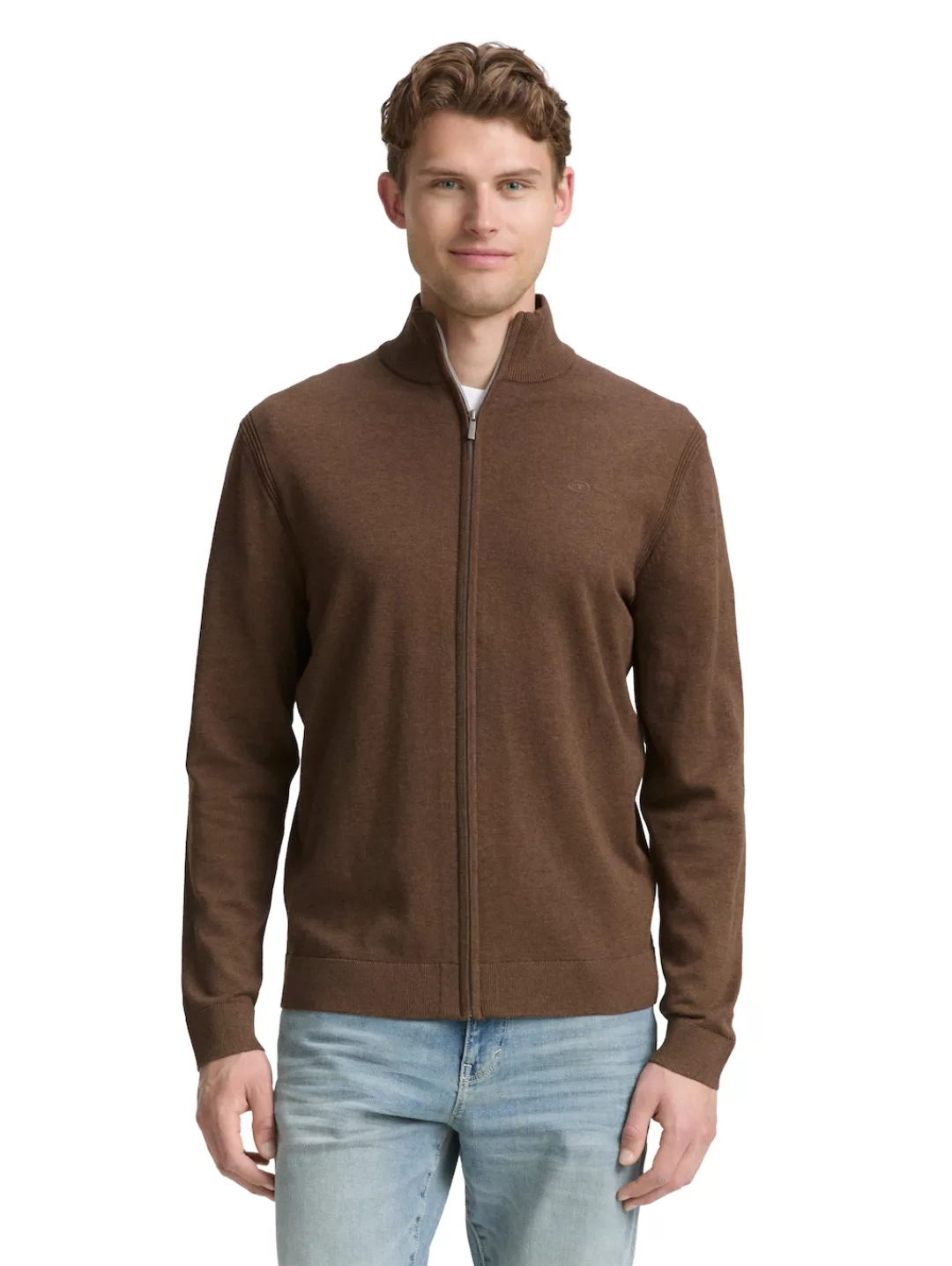 TOM TAILOR Strickjacke, mit Logo Stickerei günstig online kaufen
