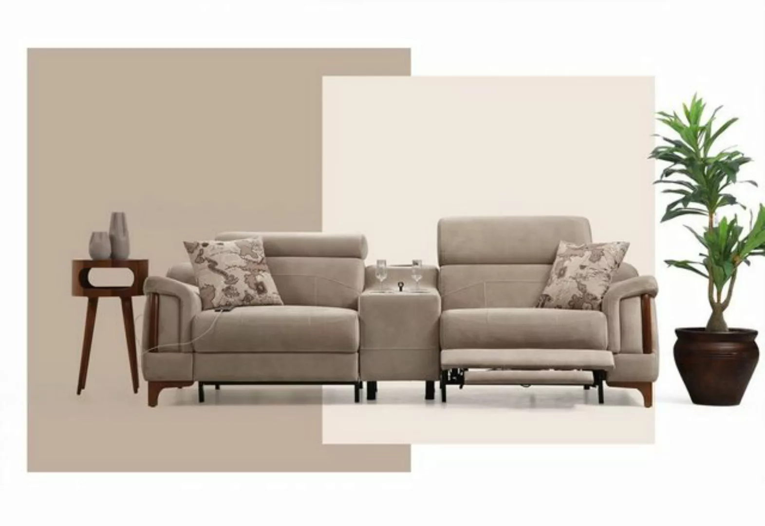 JVmoebel 2-Sitzer Modern Designer Neu Möbel Luxus Wohnzimmer Polster Textil günstig online kaufen