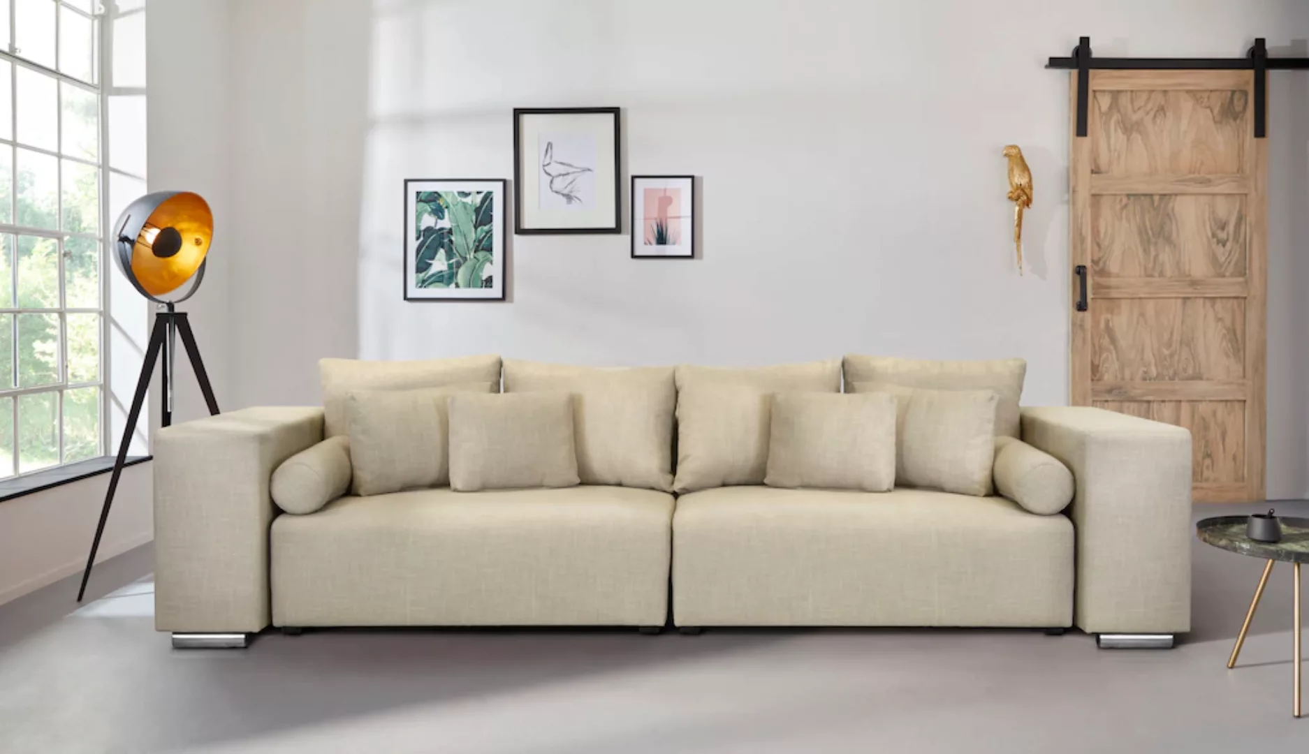 INOSIGN Big-Sofa »Aliya«, incl. Bettfunktion und Bettkasten, Breite 290 cm, günstig online kaufen