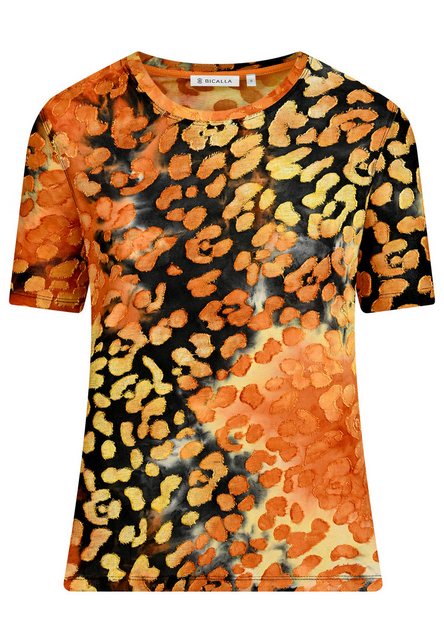 BICALLA T-Shirt Shirt mit Leo-Muster in Orange/Braun (1-tlg) günstig online kaufen