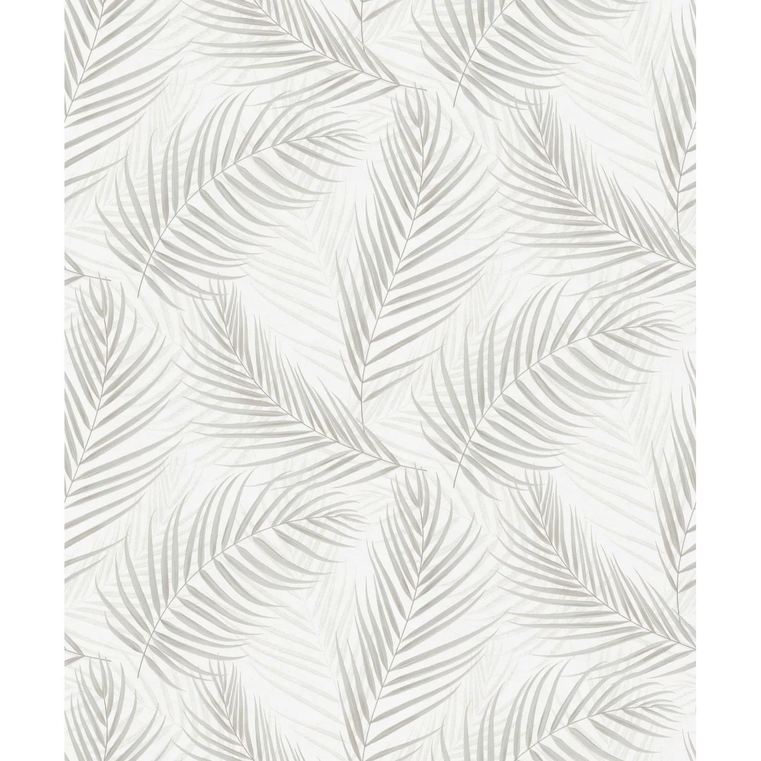 Bricoflor Weiße Tapete mit Dschungel Blätter Design Palmenblätter Vliestape günstig online kaufen