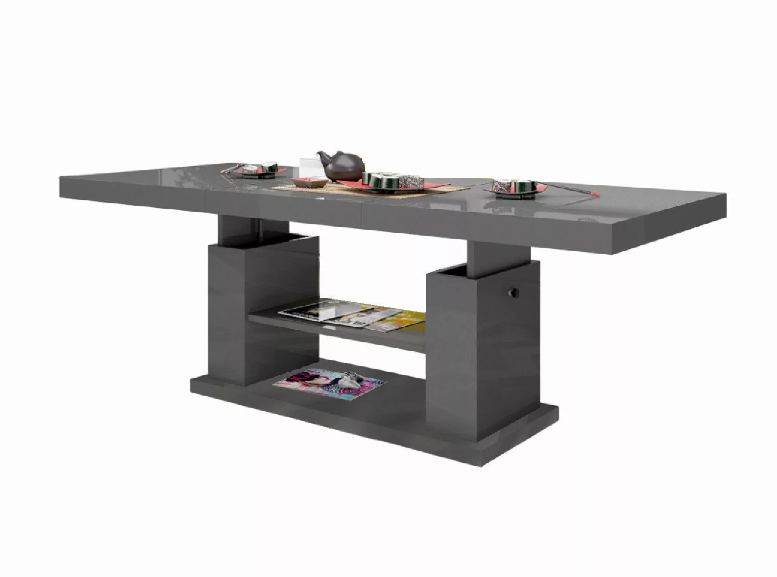 designimpex Couchtisch Design HN-777 Grau / günstig online kaufen