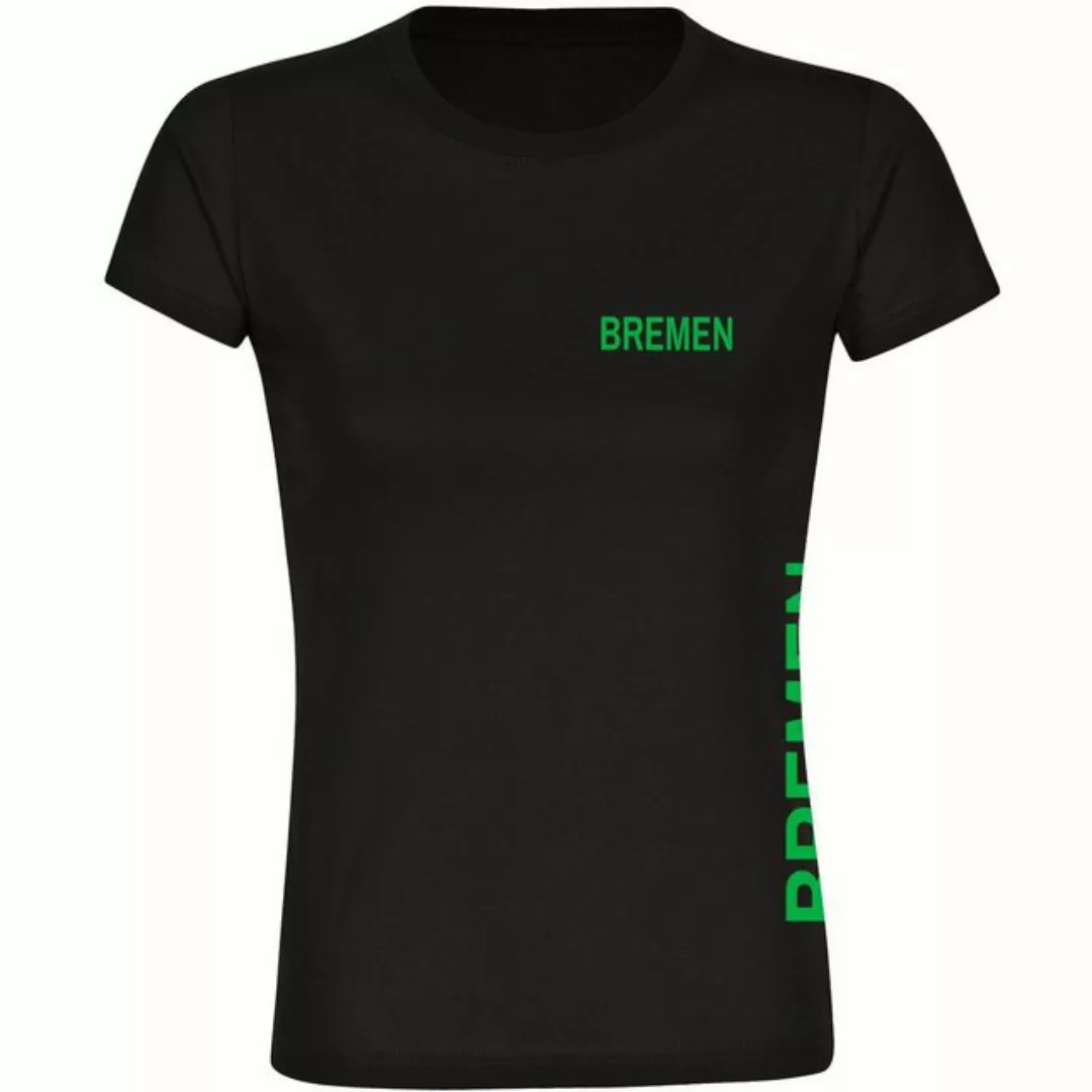 multifanshop T-Shirt Damen Bremen - Brust & Seite - Frauen günstig online kaufen
