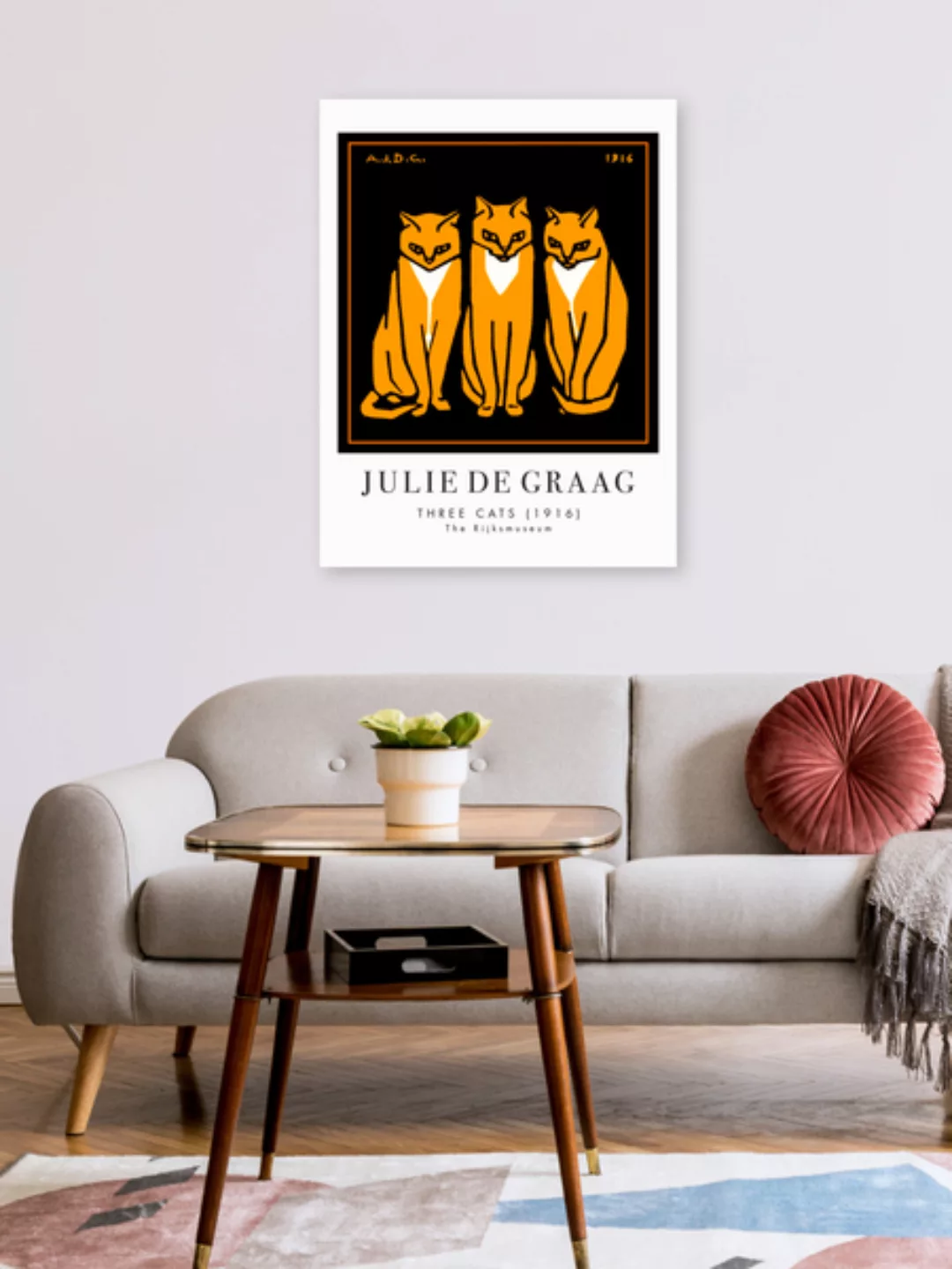 Poster / Leinwandbild - Three Cats Von Julie De Graag günstig online kaufen
