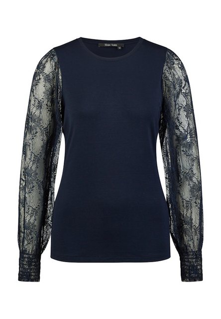 MARC AUREL Blusenshirt Blusenshirt mit Puffärmeln aus Spitze night blue günstig online kaufen