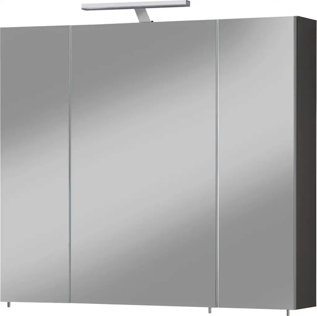 welltime Spiegelschrank "Torino", Breite 80 cm, 3-türig, LED-Beleuchtung, S günstig online kaufen