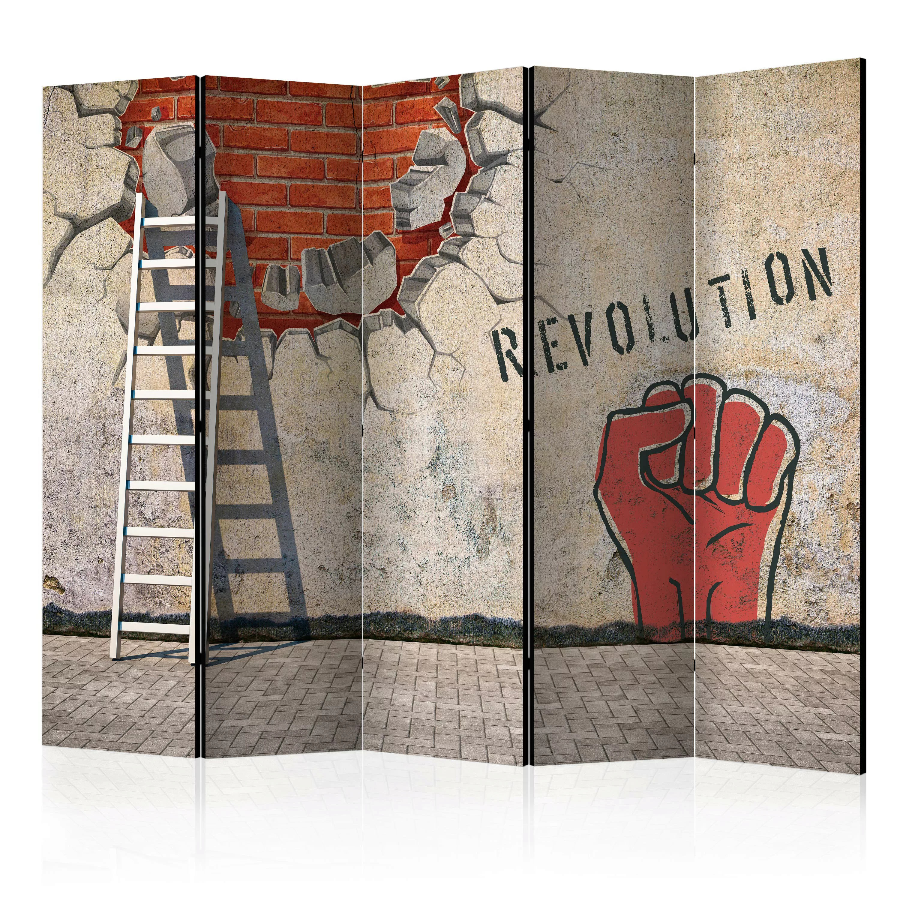 5-teiliges Paravent - The Invisible Hand Of The Revolution Ii [room Divider günstig online kaufen