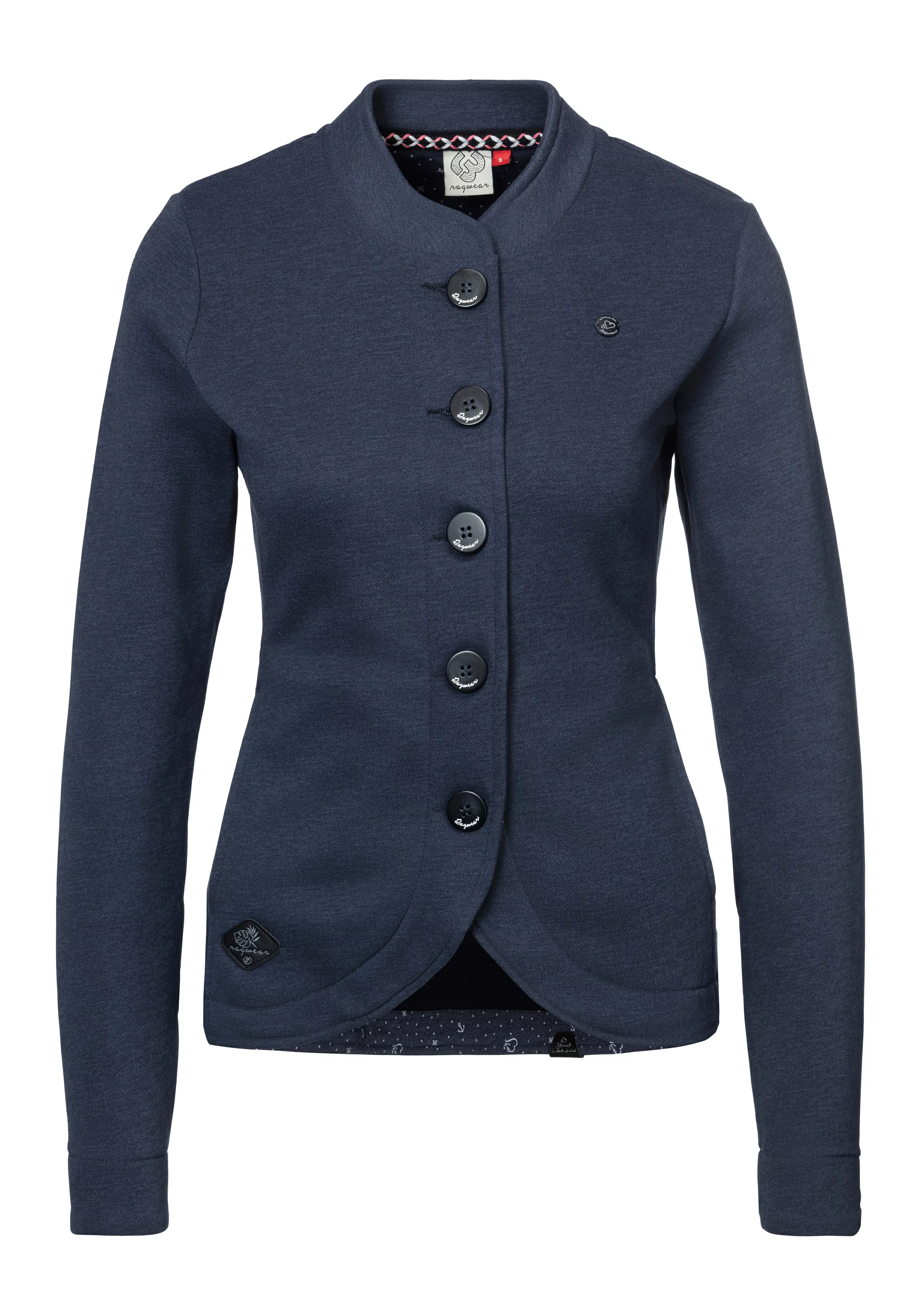 Ragwear Sweatjacke "AVALINA O", maritimer Sweat-Blazer mit Kontrast-Details günstig online kaufen