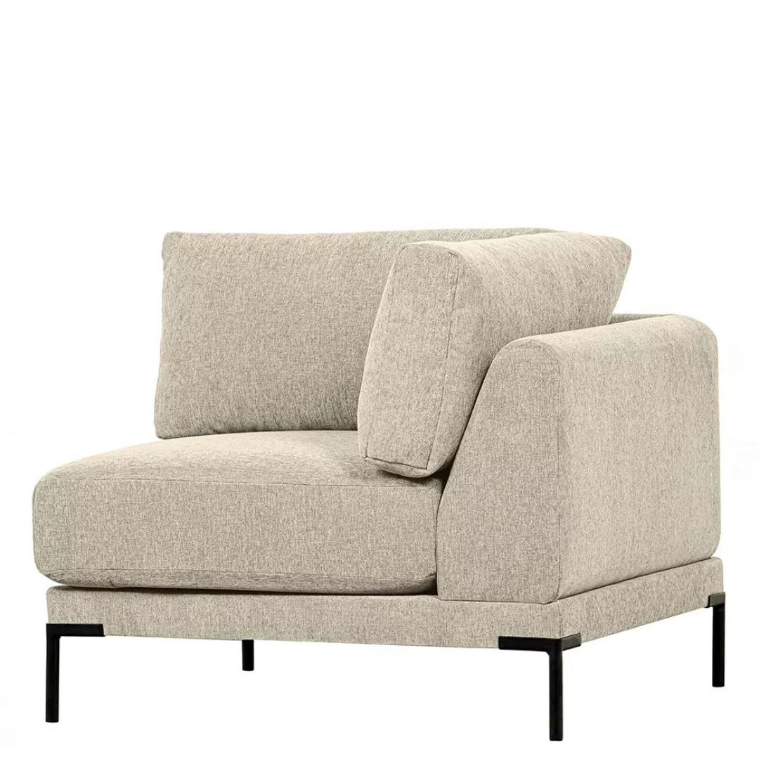 Sofa Eckelement Modul in Beige Vierfußgestell aus Metall günstig online kaufen