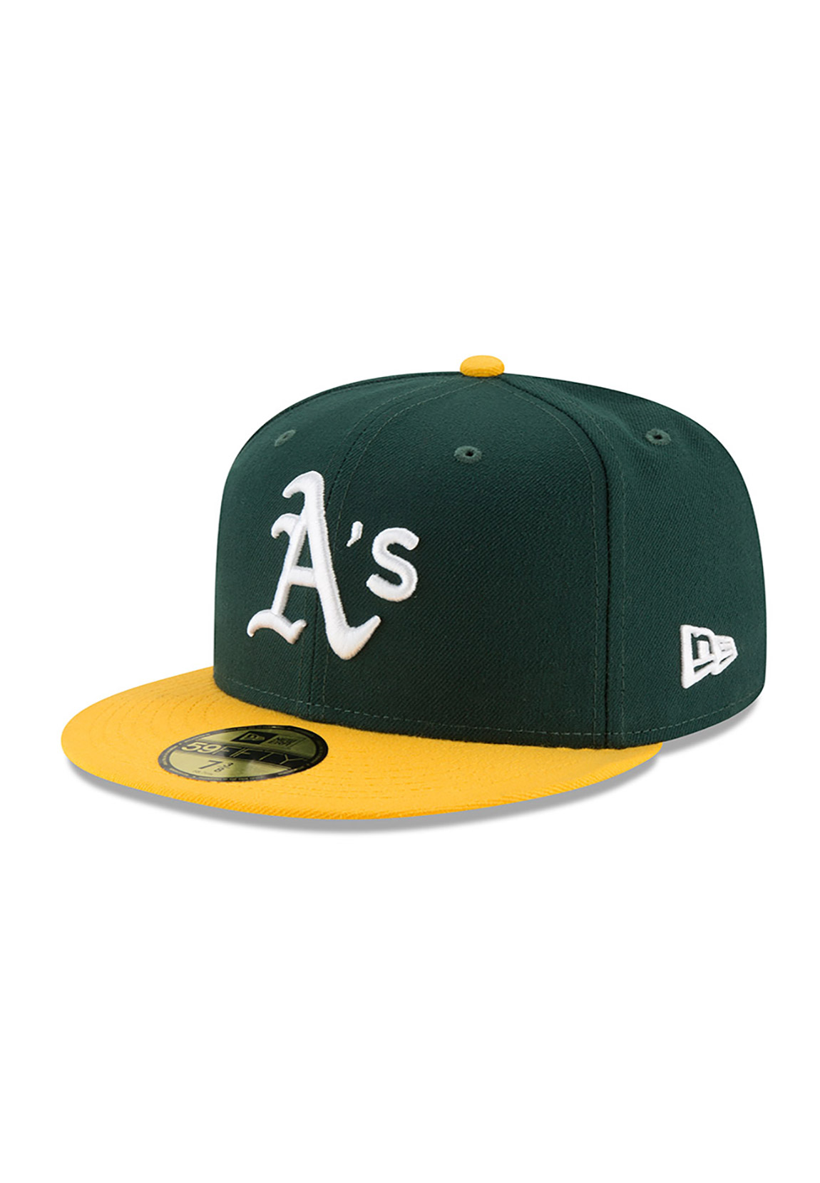 New Era Authentics Fitted Cap 59Fifty OAKLAND ATHLETICS Grün Gelb günstig online kaufen