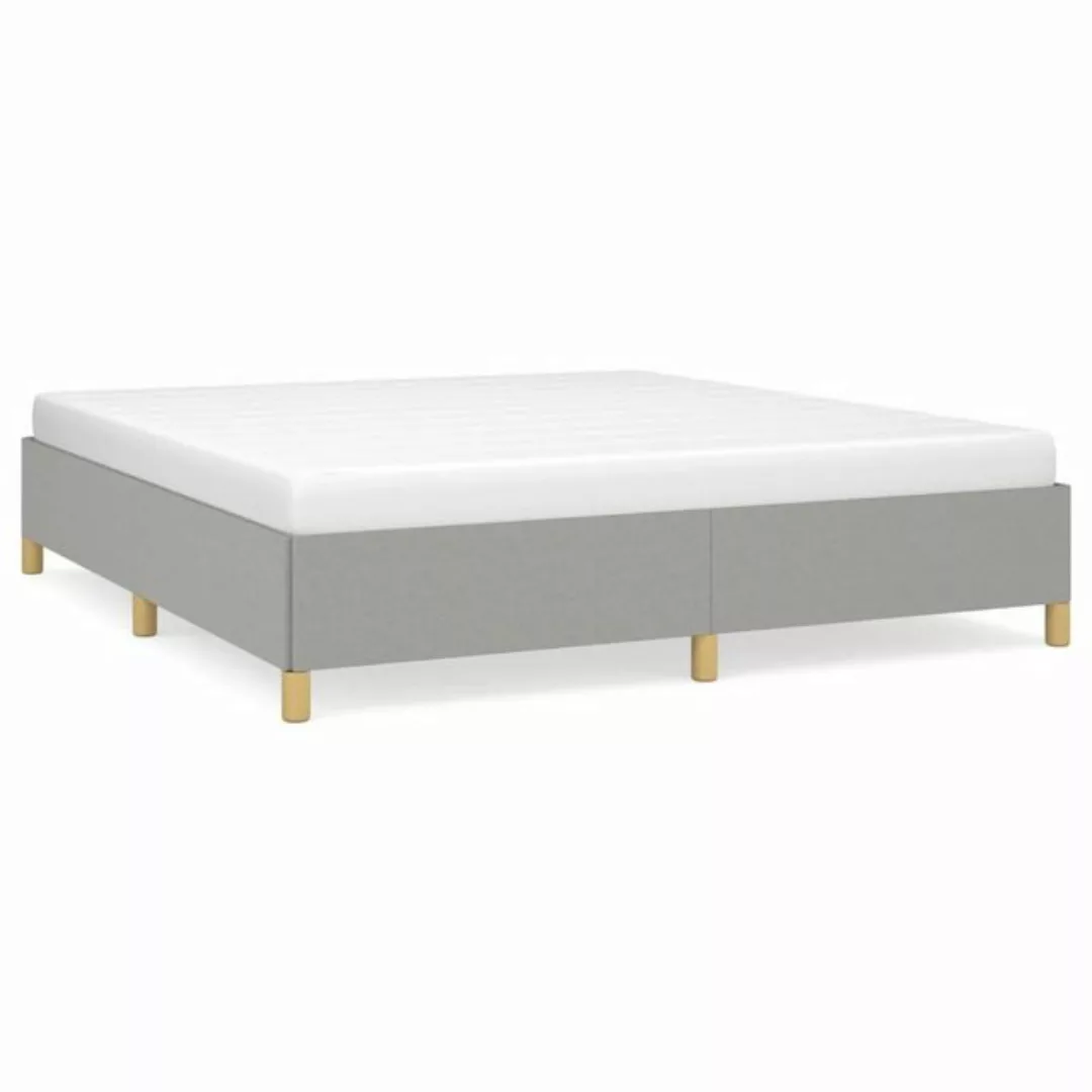 furnicato Bett Bettgestell ohne Matratze Hellgrau 160x200 cm Stoff (1-tlg) günstig online kaufen