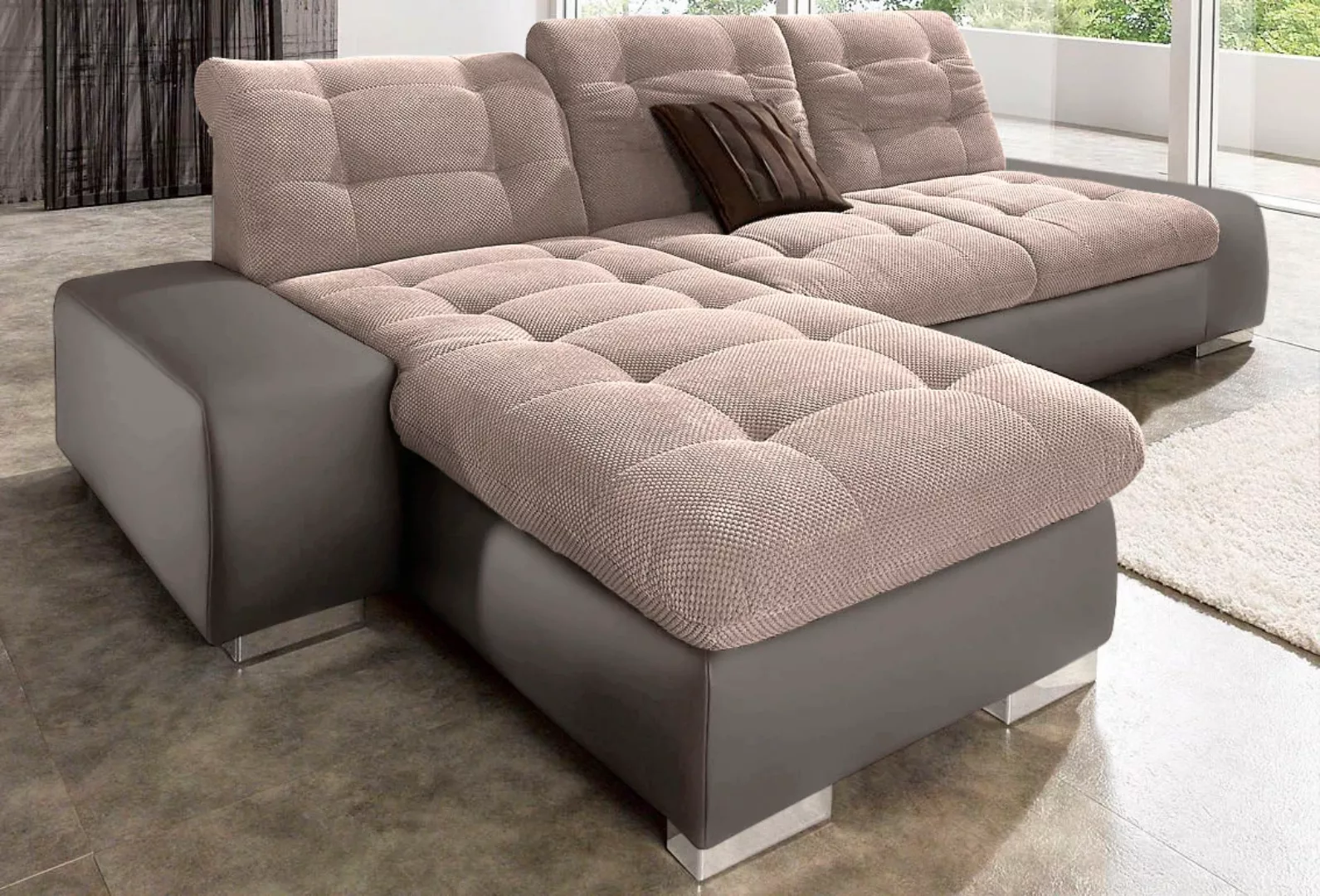 sit&more Ecksofa "Sonoma L-Form", wahlweise mit Bettfunktion und Bettkasten günstig online kaufen