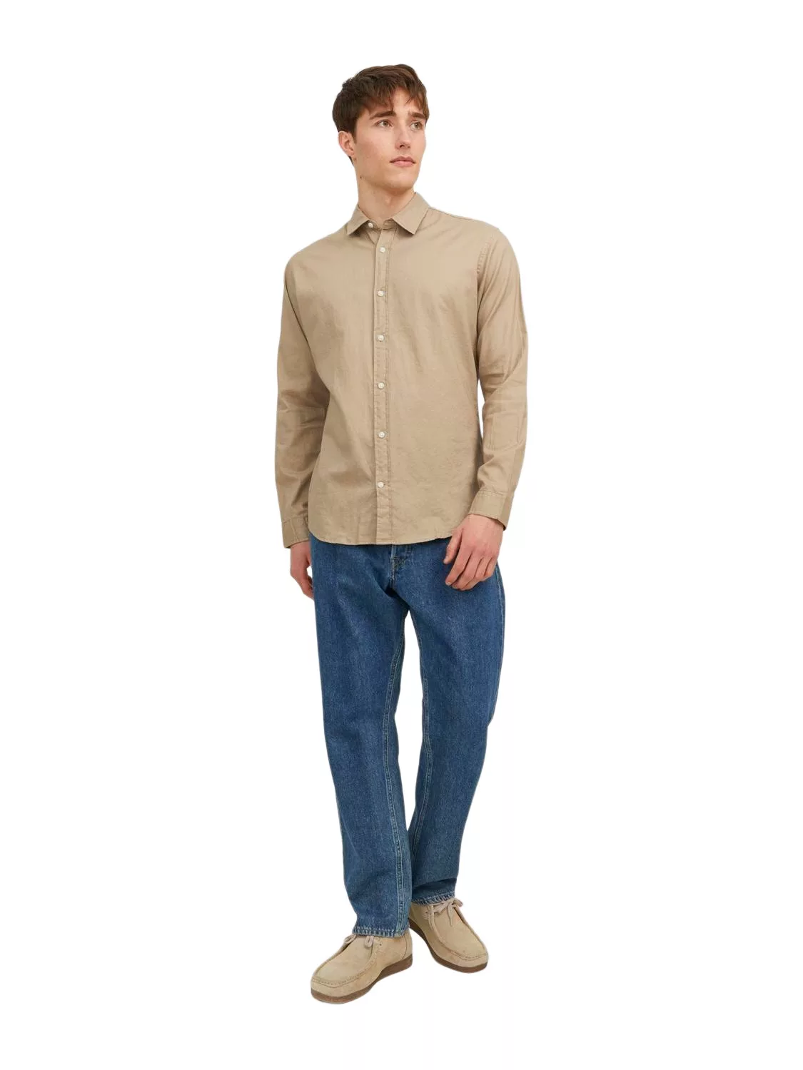 Jack & Jones Langarmhemd JJEGINGHAM TWILL SHIRT L/S NOOS günstig online kaufen