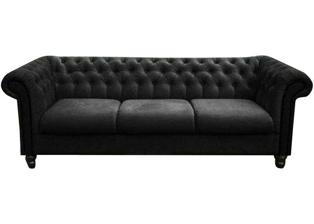 JVmoebel Chesterfield-Sofa Dreisitzer Stoff Wohnzimmer Weiss Design Sofa So günstig online kaufen