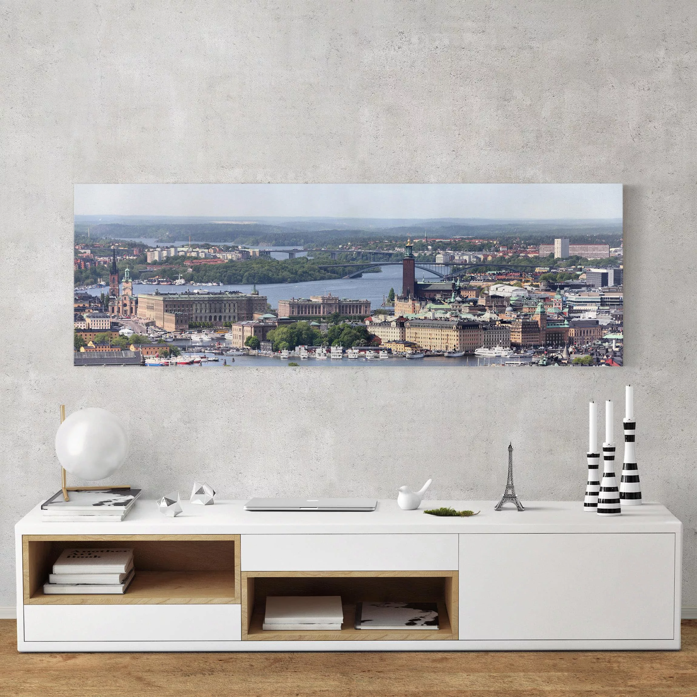 Leinwandbild Architektur & Skyline - Panorama Stockholm City günstig online kaufen