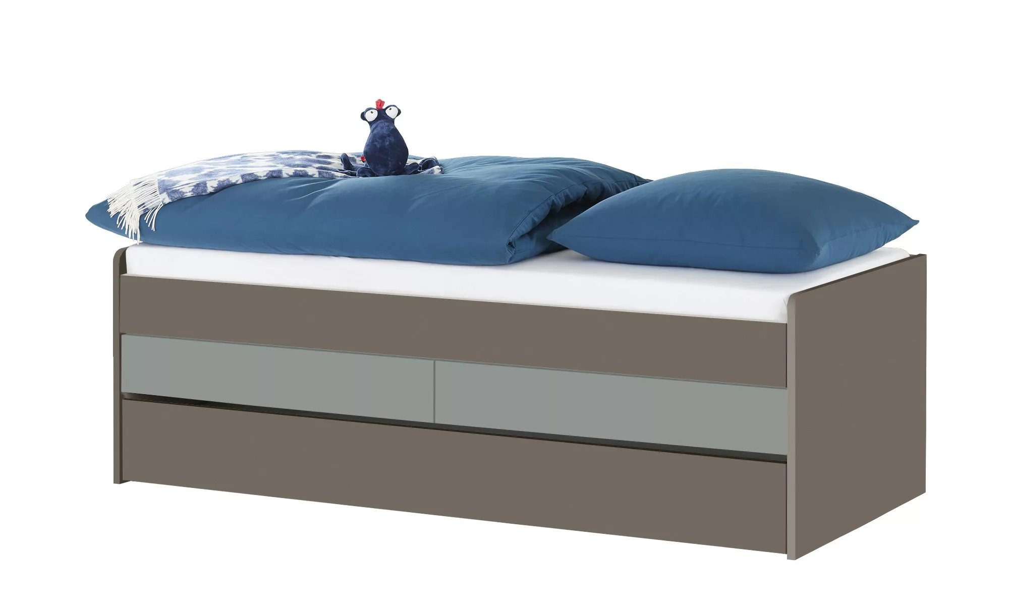 Duobett mit Stauraum  Grow Up - braun - 97 cm - 66 cm - Betten > Bettgestel günstig online kaufen