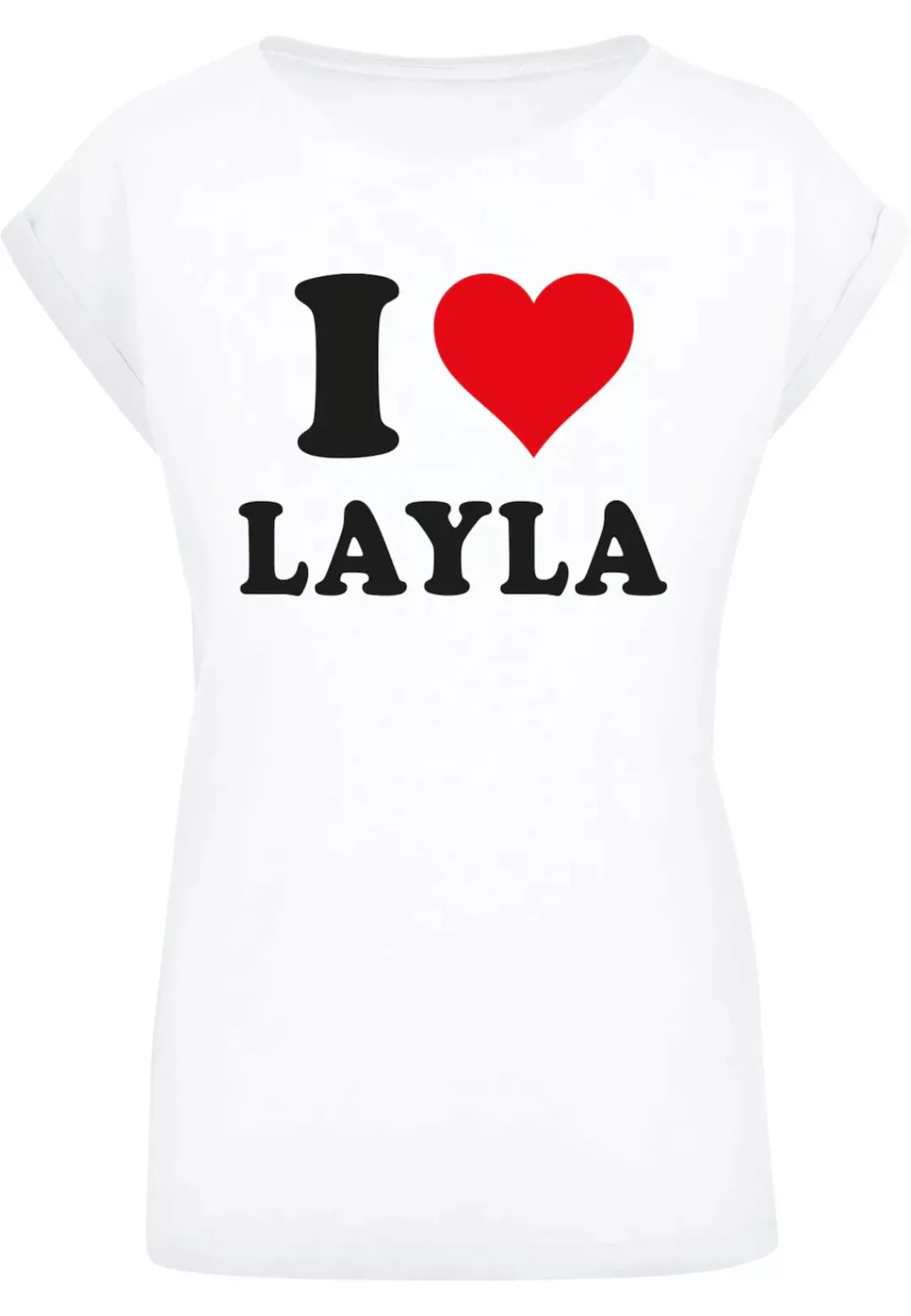 Merchcode T-Shirt "Merchcode Damen Ladies I Love Layla T-Shirt" günstig online kaufen