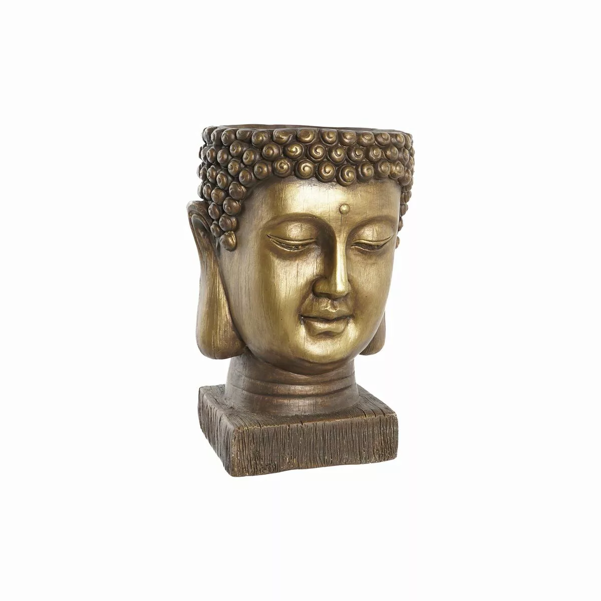 Blumentopf Dkd Home Decor Fiberglas Golden Buddha Orientalisch (25 X 25 X 3 günstig online kaufen