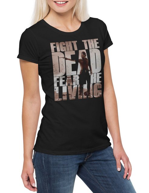 Urban Backwoods Print-Shirt Fight The Dead Fear The Living II Damen T-Shirt günstig online kaufen