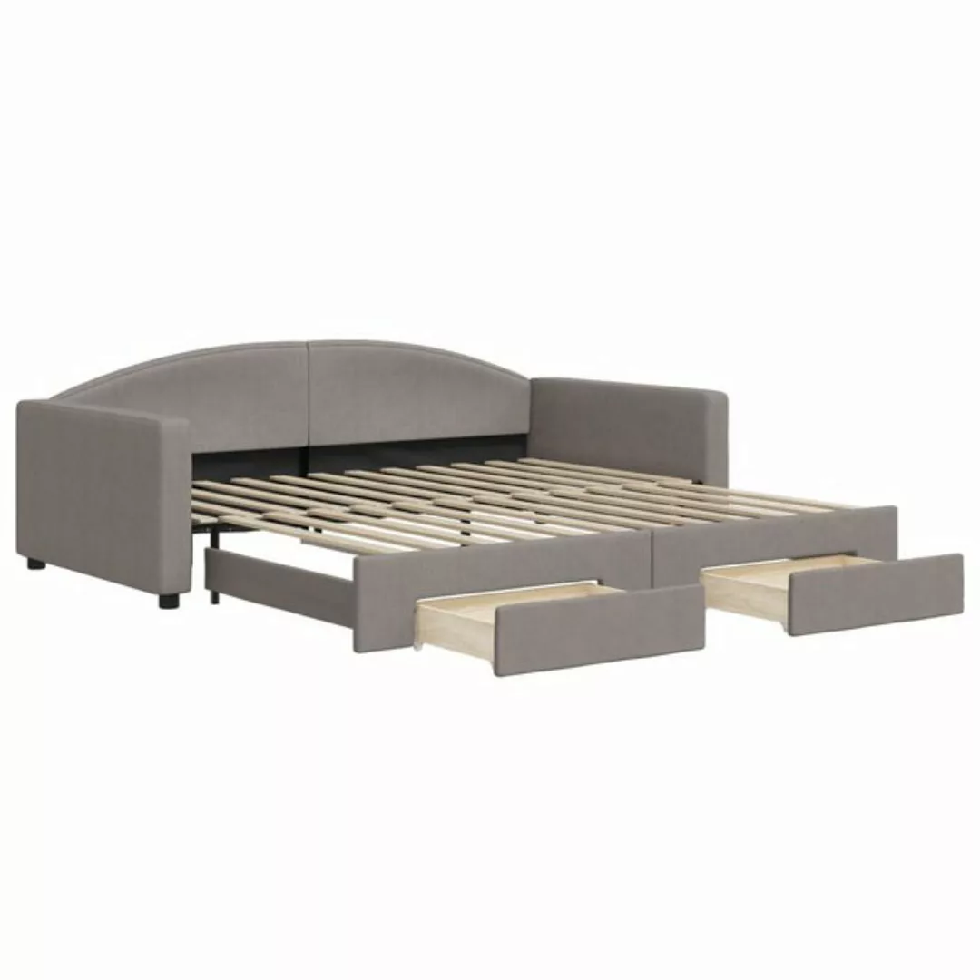 vidaXL Gästebett Gästebett Tagesbett Ausziehbar mit Schubladen Taupe 100x20 günstig online kaufen