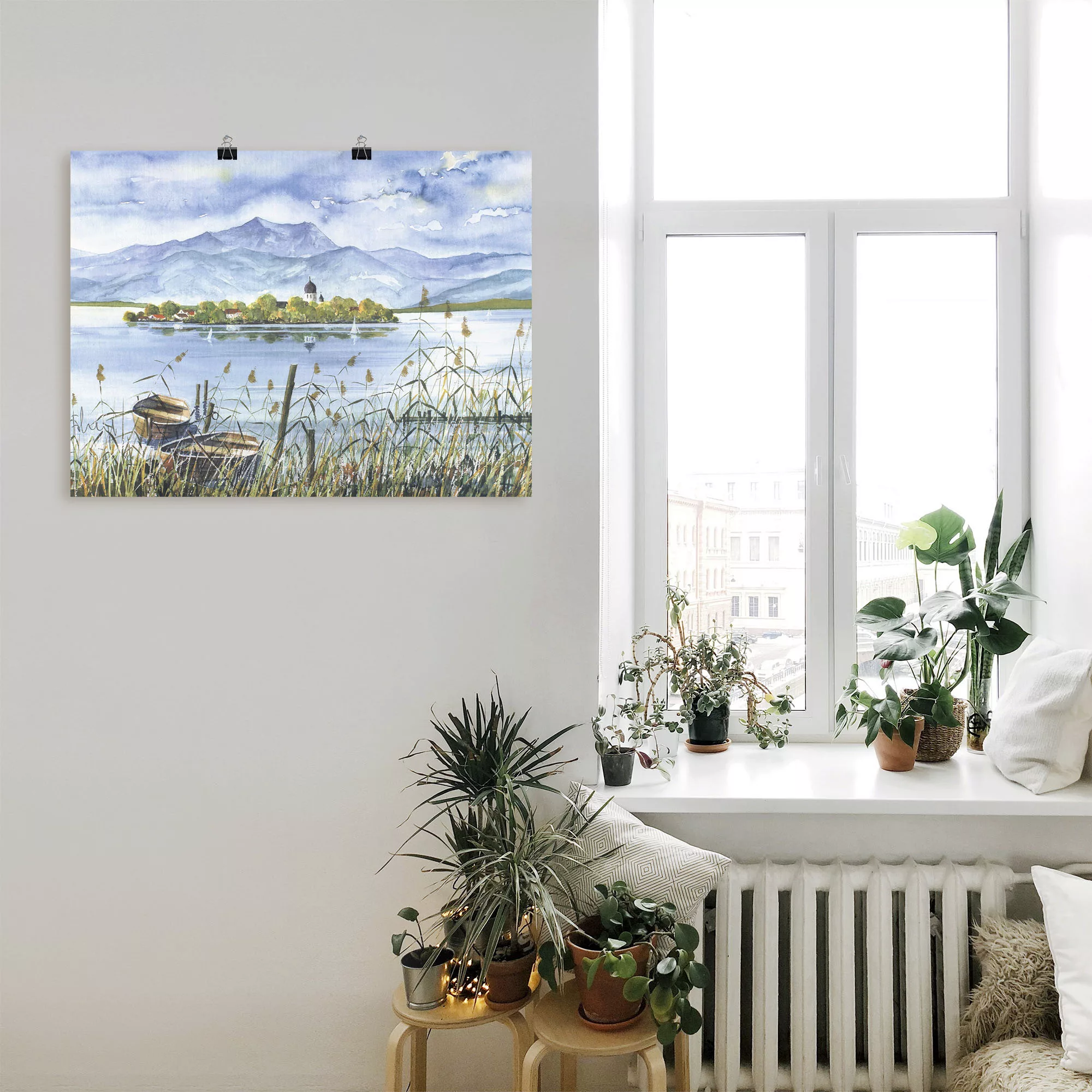 Artland Wandbild "Seeblick Herreninsel", Gewässer, (1 St.), als Leinwandbil günstig online kaufen