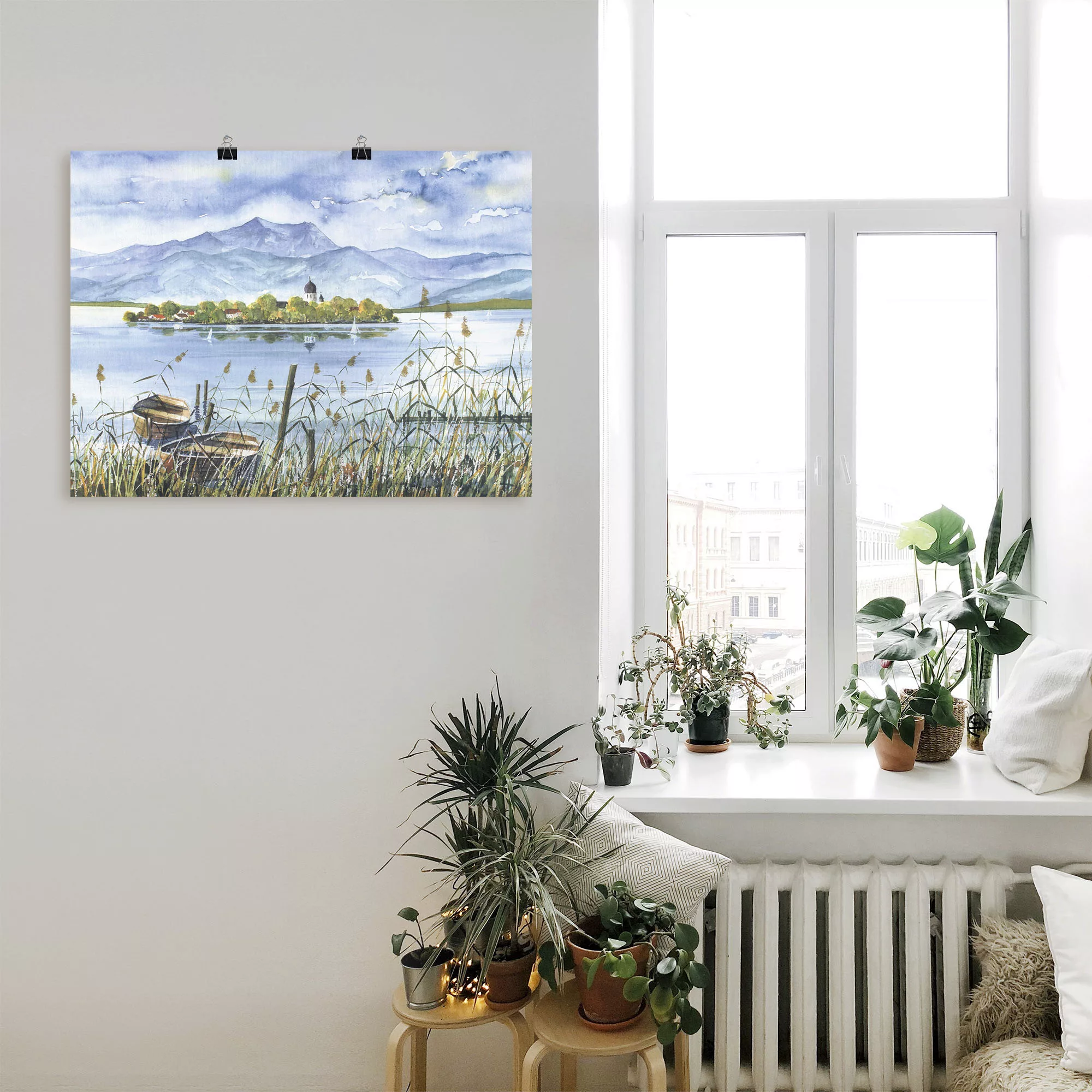 Artland Wandbild »Seeblick Herreninsel«, Gewässer, (1 St.), als Leinwandbil günstig online kaufen