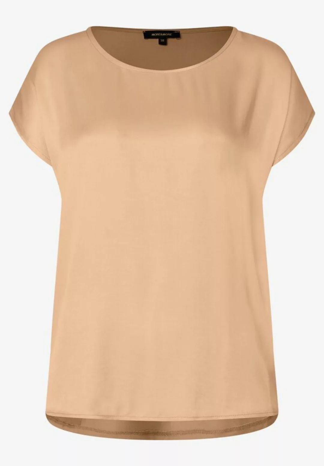 Shirt mit Satinfront, warm beige günstig online kaufen