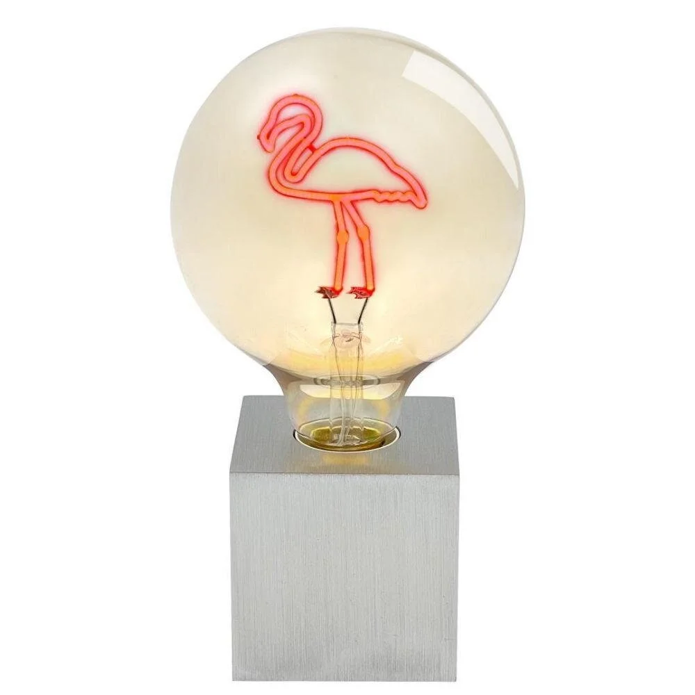 LED Tischleuchte Flamingo in Silber 2W 95lm günstig online kaufen
