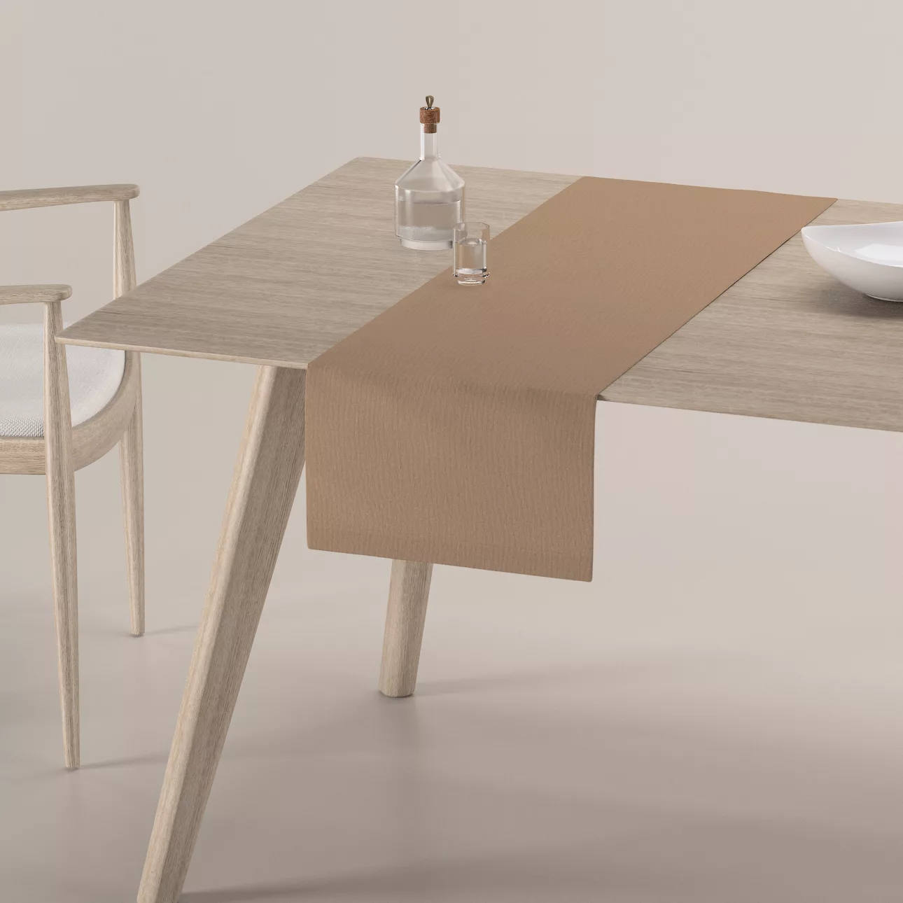 Tischläufer, hellbraun, 40 x 130 cm, Quadro (136-09) günstig online kaufen