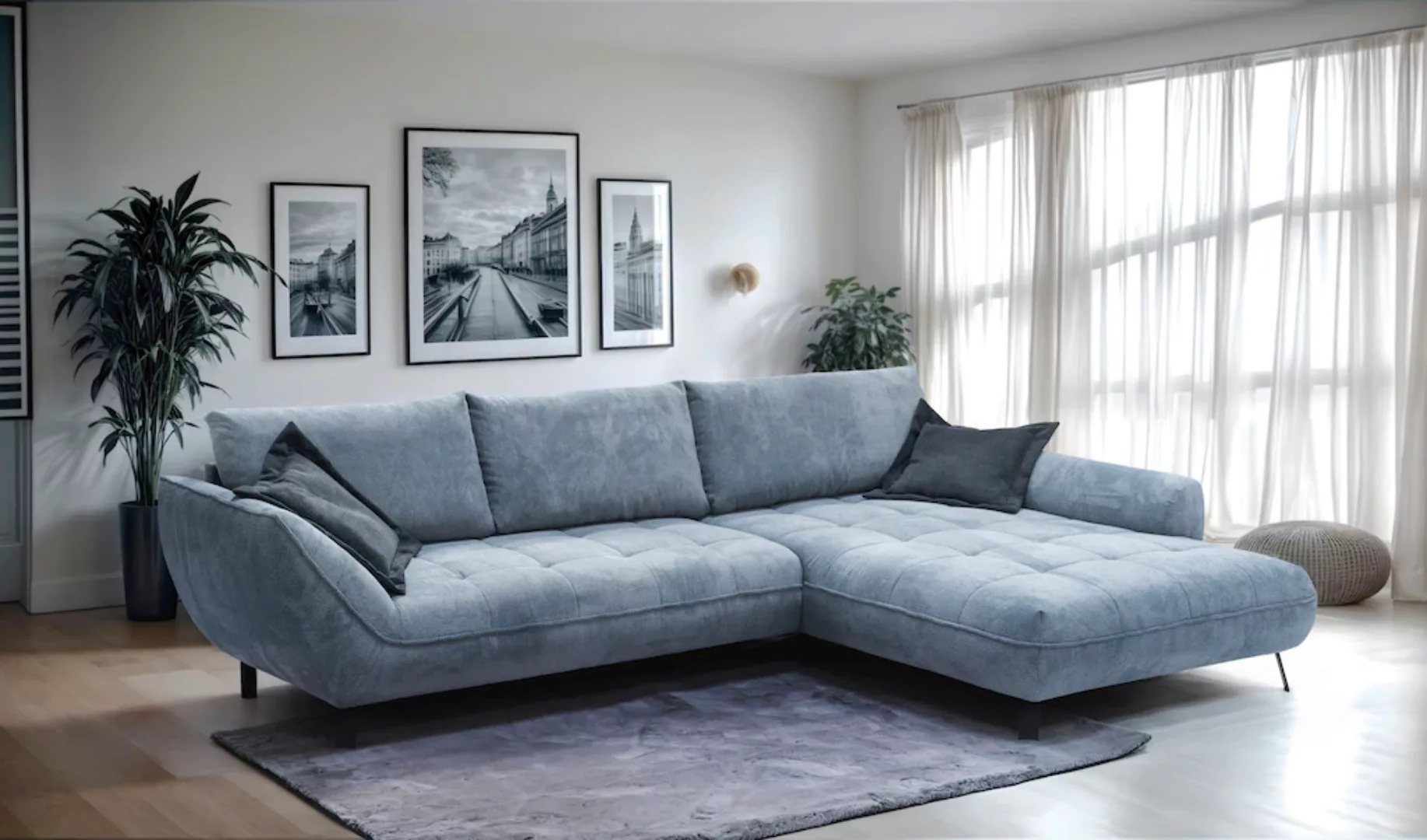 exxpo - sofa fashion Ecksofa "Biarritz modern und elegantes Mega Sofa mit t günstig online kaufen