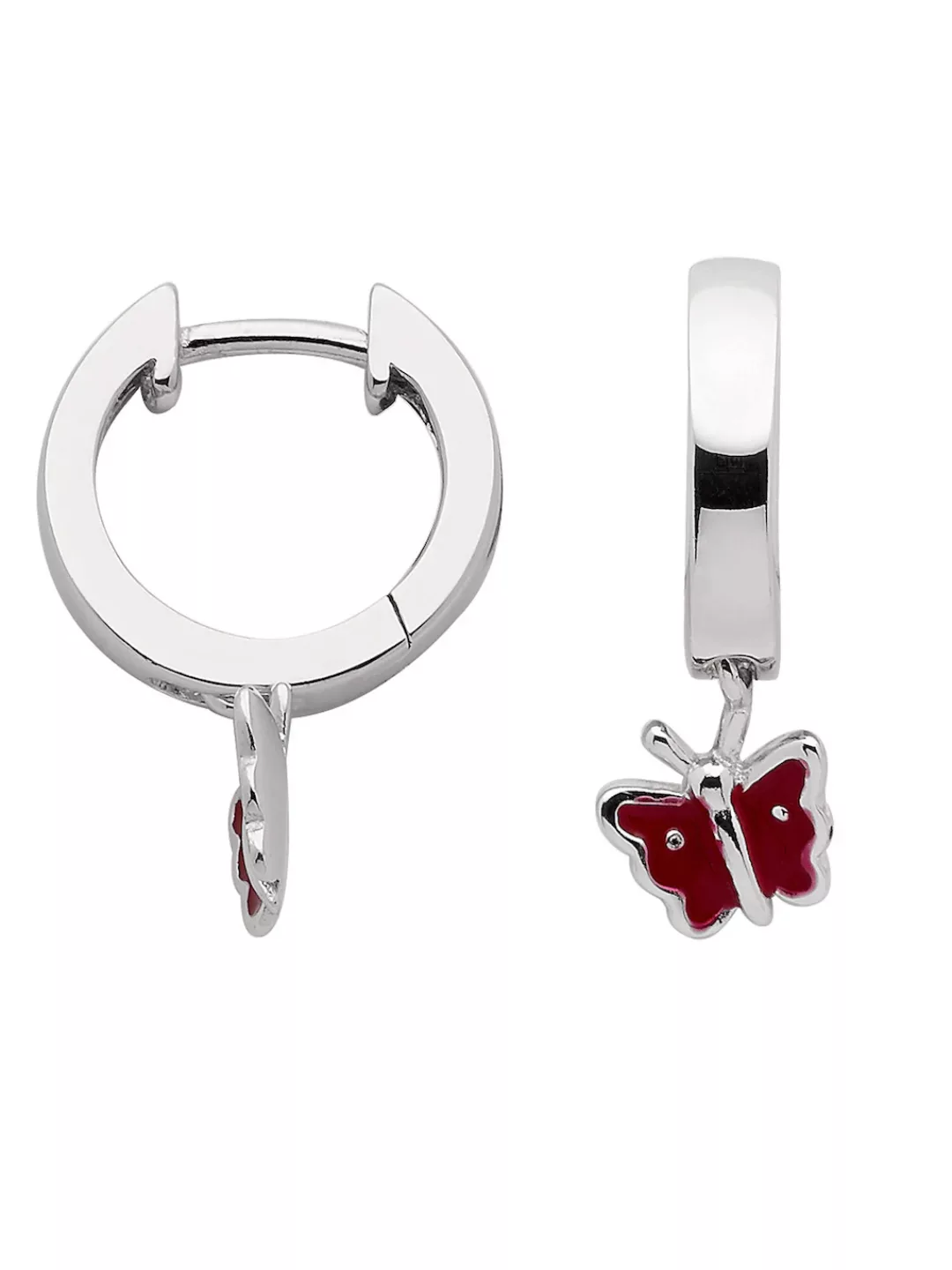 Adelia´s Paar Ohrhänger "925 Silber Ohrringe Creolen Schmetterling Ø 12,9 m günstig online kaufen