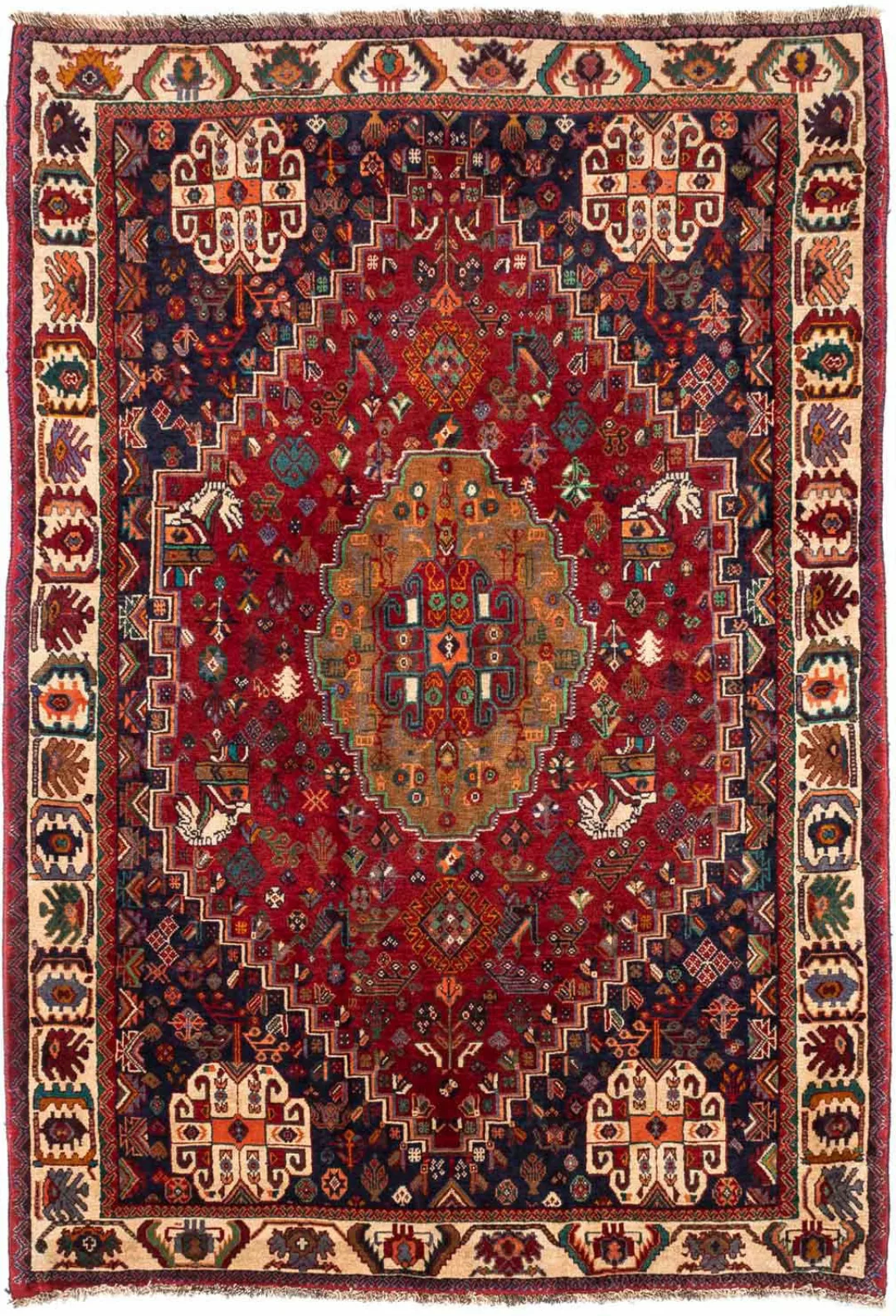 morgenland Wollteppich »Ghashghai Medaillon 256 x 163 cm«, rechteckig, Unik günstig online kaufen