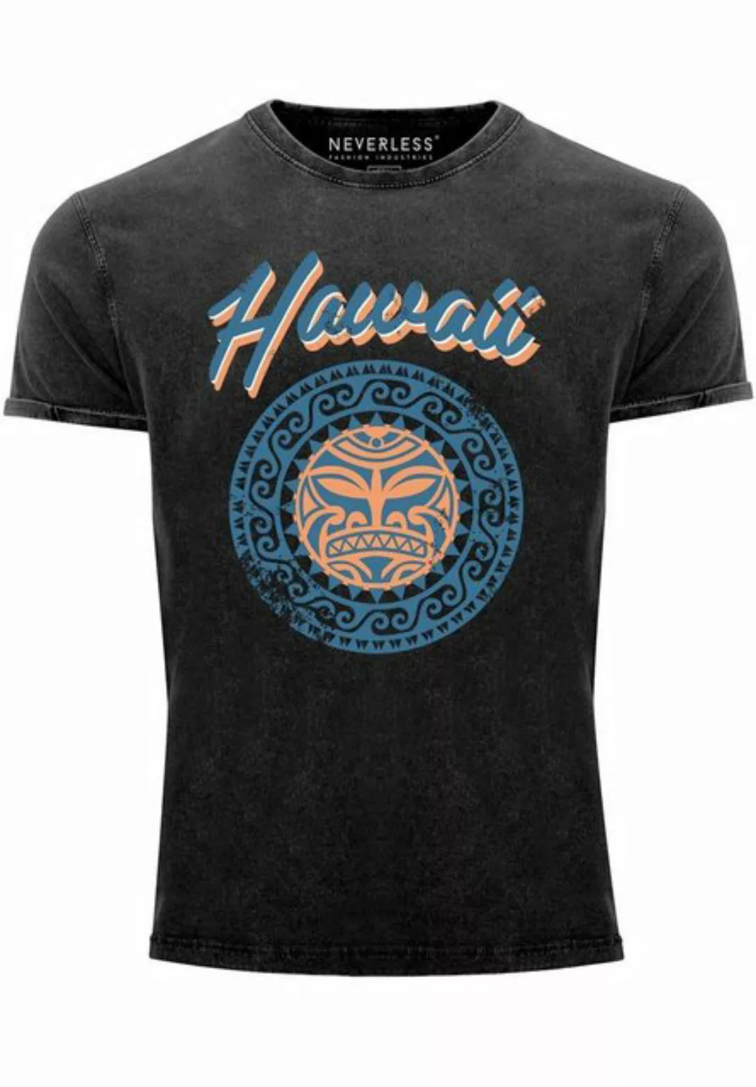 Neverless Print-Shirt Herren T-Shirt Hawaii Tattoo Tribal Maui Ethno Style günstig online kaufen