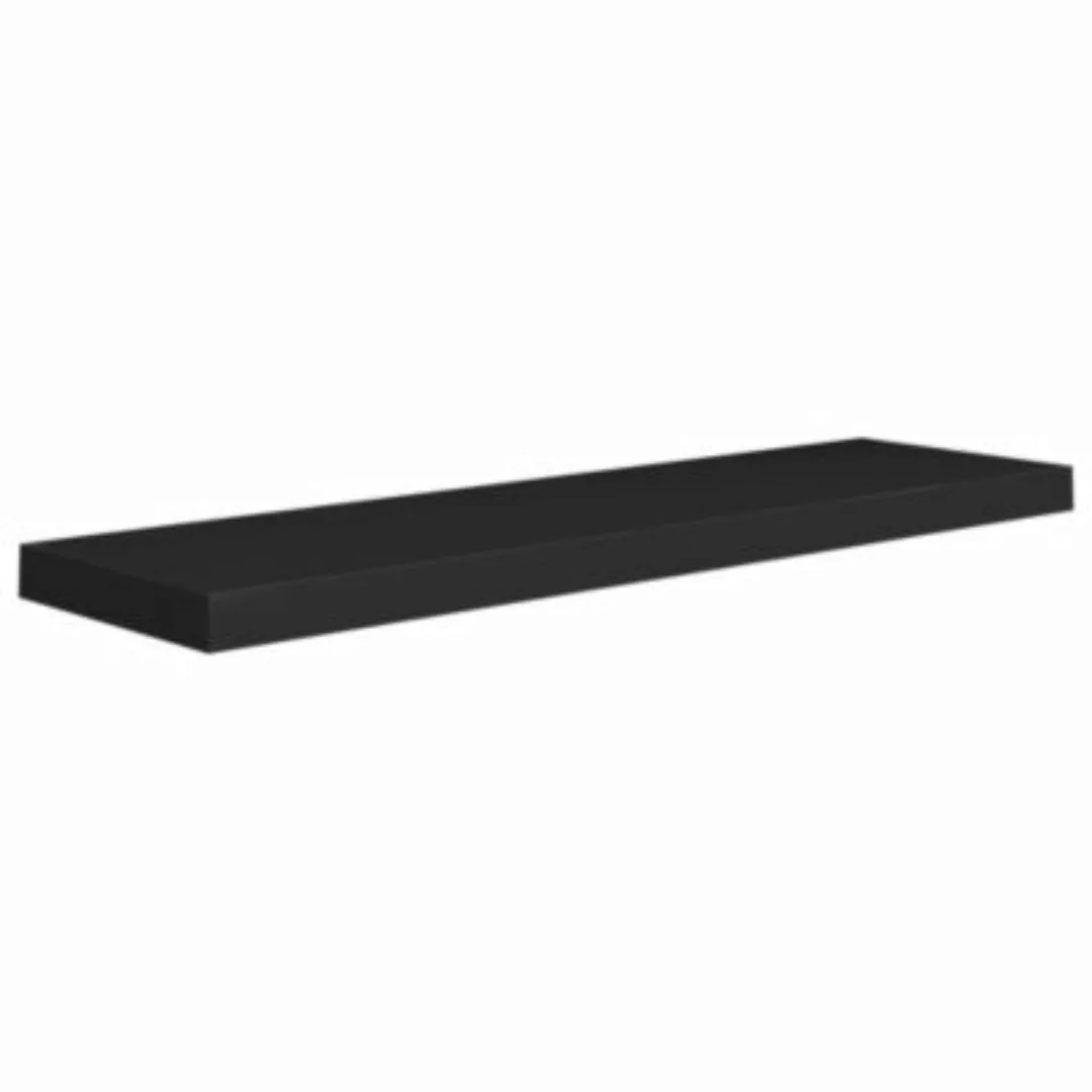 vidaXL Schwebendes Wandregal Schwarz 90x23,5x3,8 cm MDF Wandregal schwarz günstig online kaufen