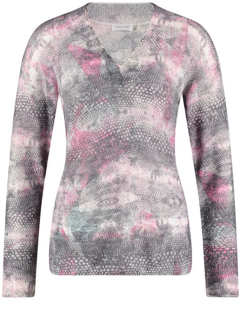 GERRY WEBER Rundhalspullover Pullover mit Allover-Muster günstig online kaufen