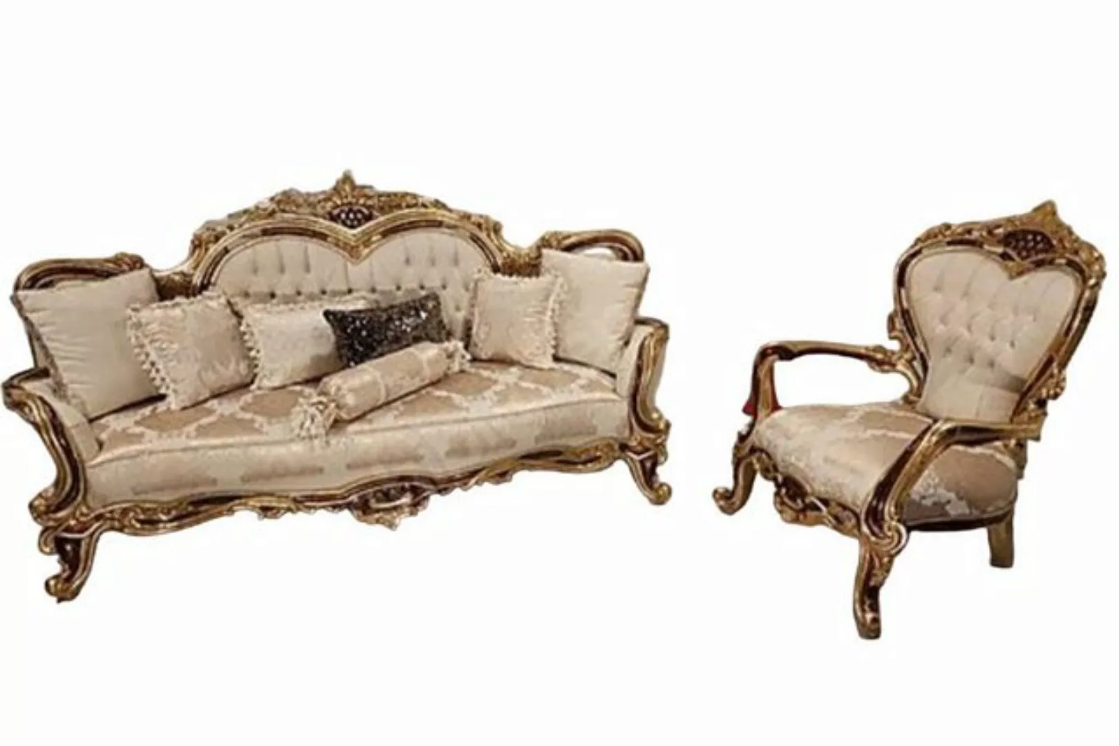 JVmoebel Sofa, Klassische Chesterfield Couch Barock Stil Sofgarnitur günstig online kaufen