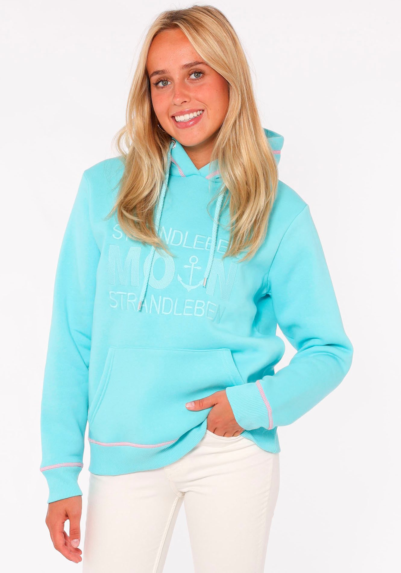 Zwillingsherz Hoodie Strandleben Moin mit gesticktem günstig online kaufen