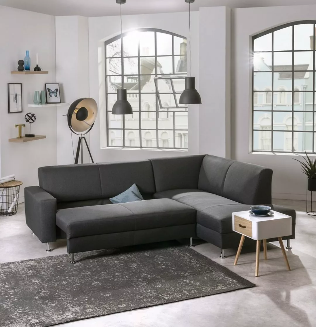 Max Winzer® Ecksofa Cicero Ecksofa rechts Schlaffunktion Flachgewebe graphi günstig online kaufen