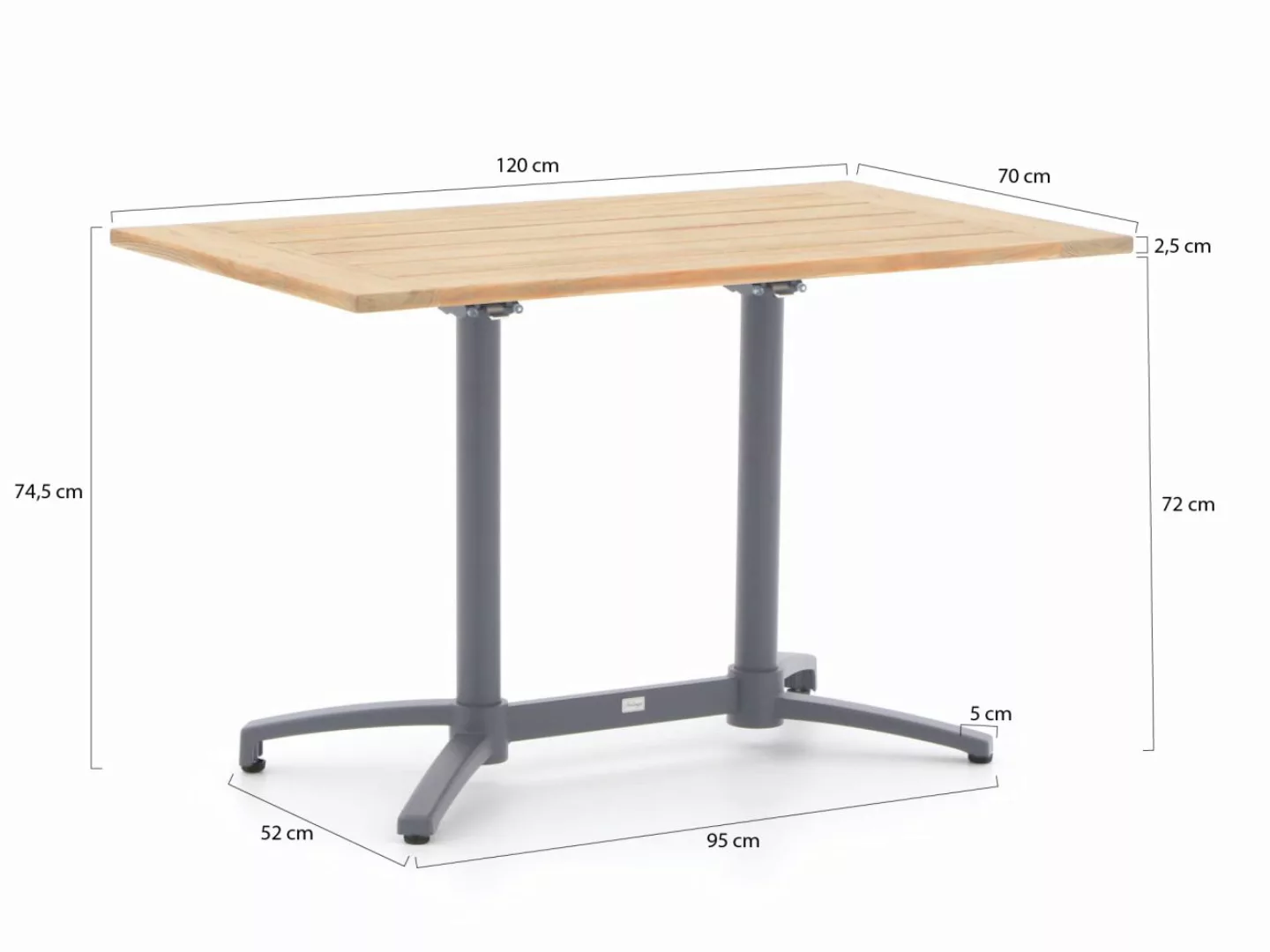 Bellagio Canzo Klapptisch 120x70x75cm günstig online kaufen
