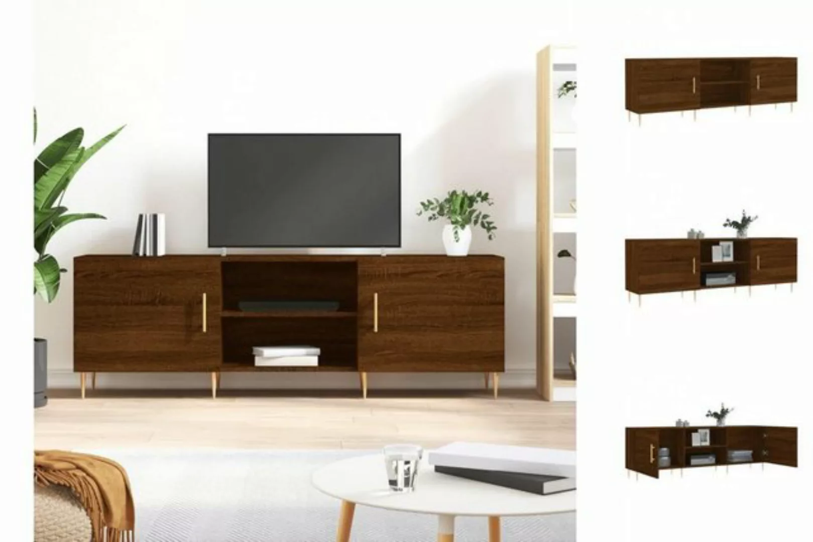 vidaXL TV-Schrank TV-Schrank Braun Eichen-Optik 150x30x50 cm Spanplatte günstig online kaufen