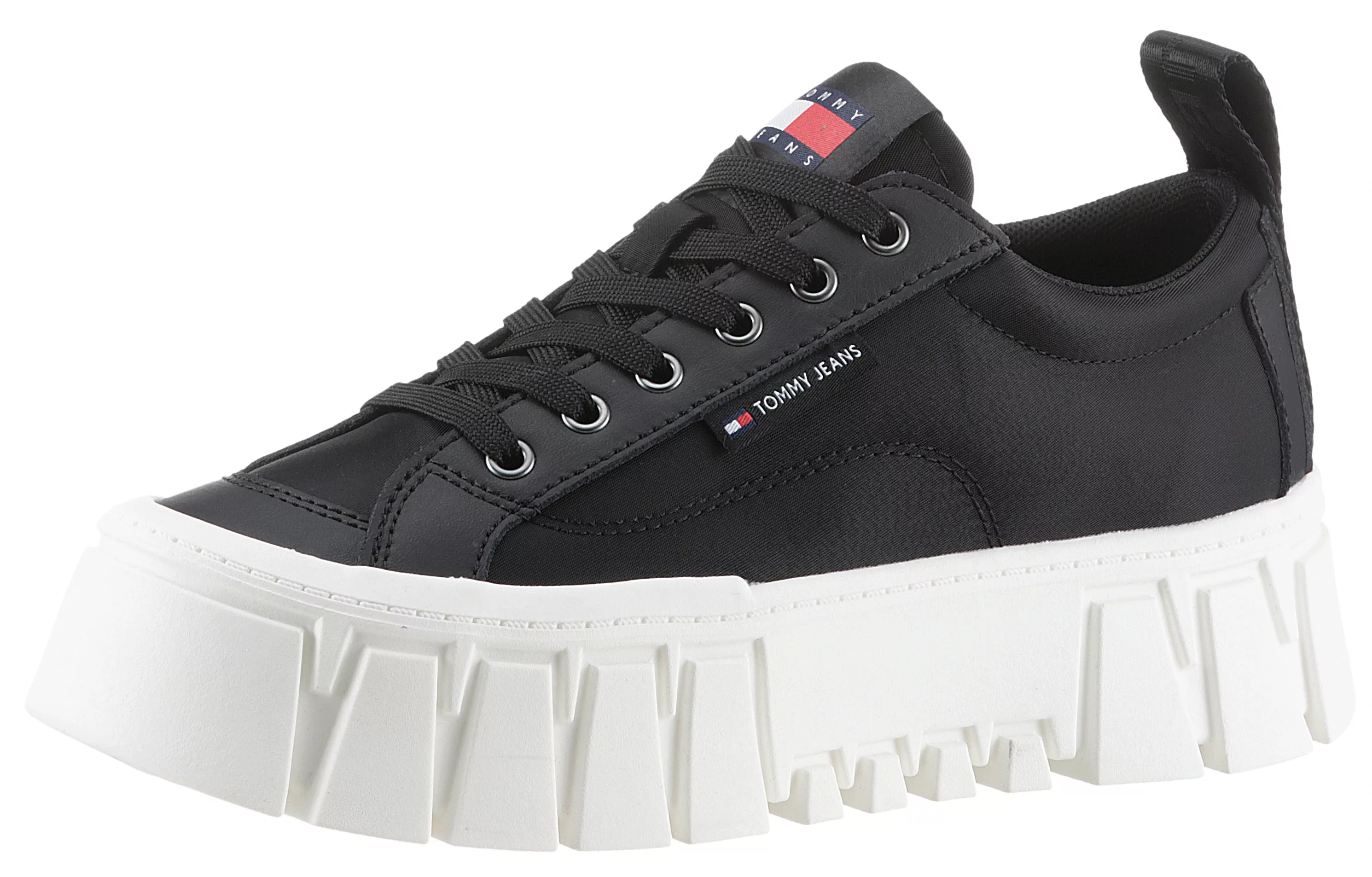 Tommy Jeans Plateausneaker "TJW VULC FLATFORM LC MIX MEDIA", Freizeitschuh, günstig online kaufen