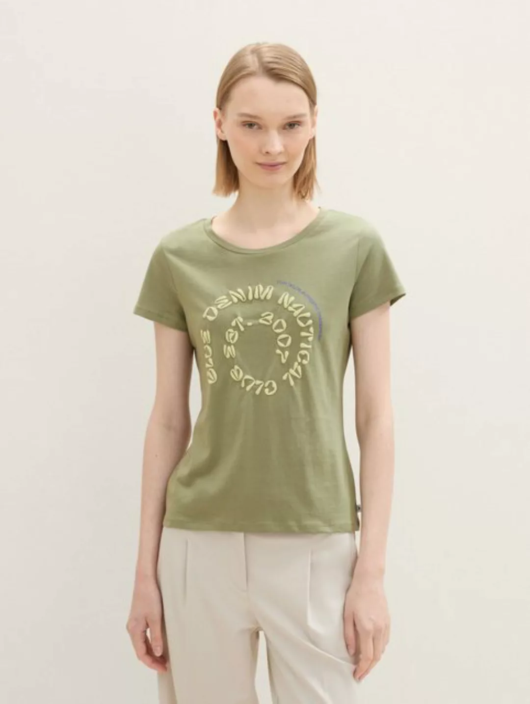 TOM TAILOR Denim Langarmshirt Jersey T-Shirt mit Bio-Baumwolle günstig online kaufen