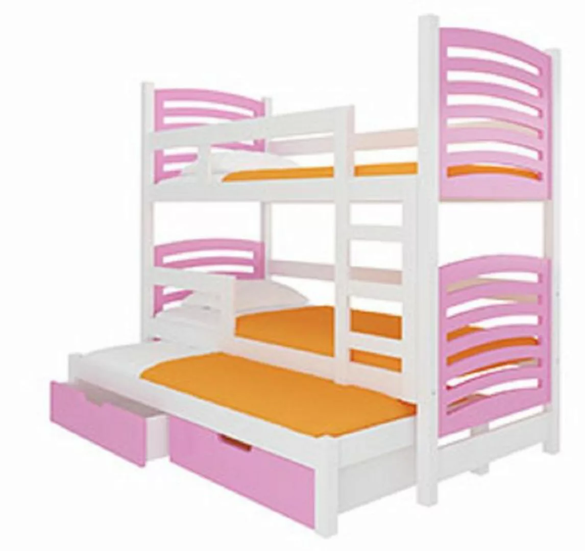 Feldmann-Wohnen Hochbett SORIA (Etagenbett mit 3 Schlafgelegenheiten) Farbe günstig online kaufen
