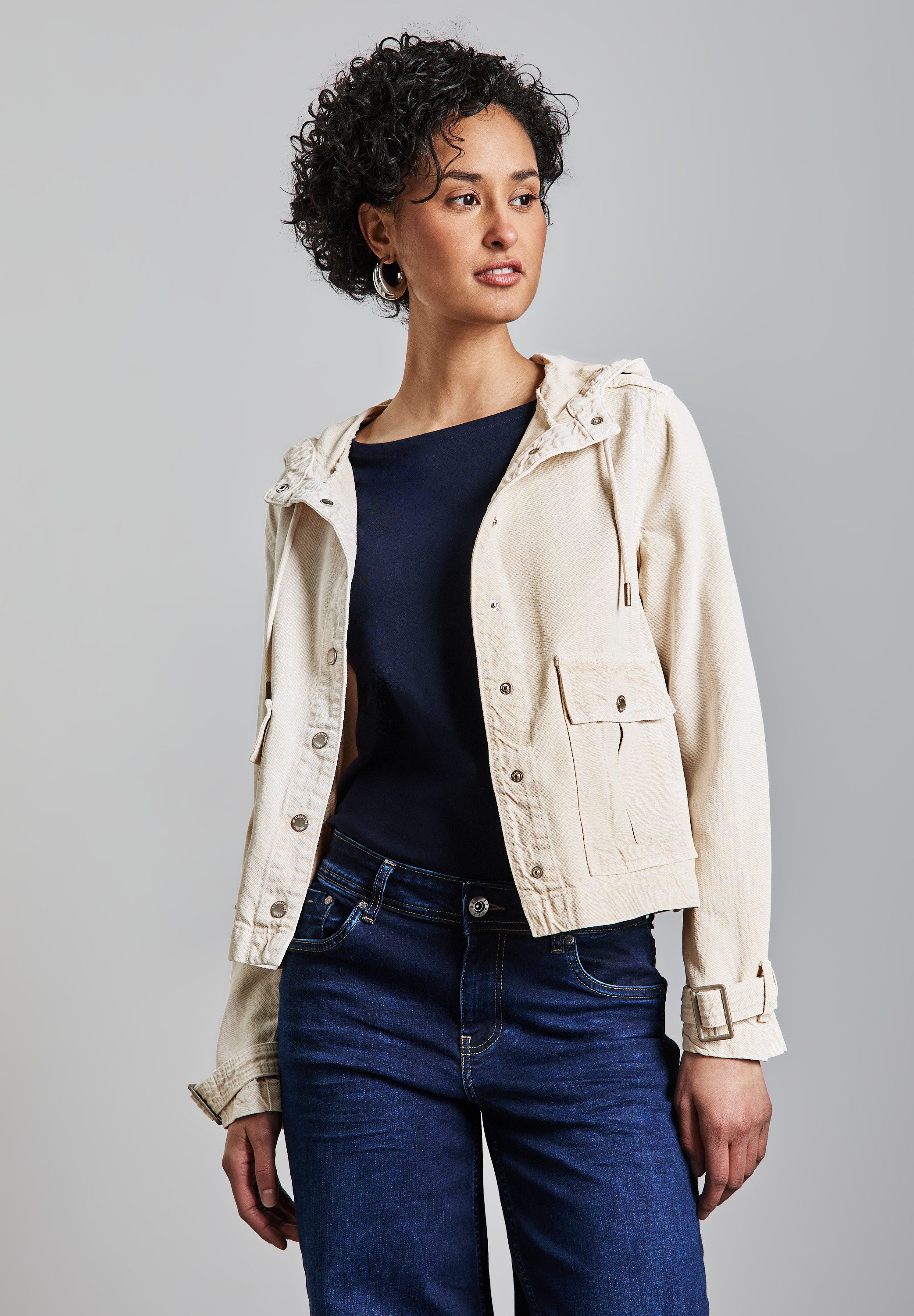 STREET ONE Jeansjacke mit Kapuze mit günstig online kaufen