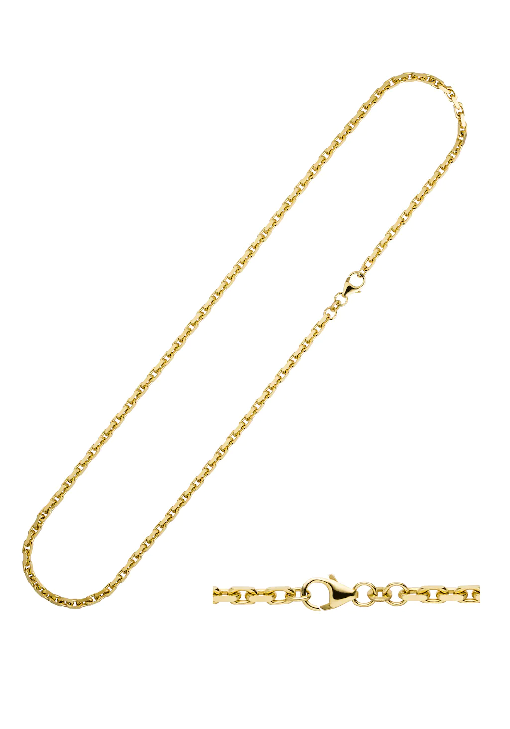 JOBO Goldkette, Ankerkette 333 Gold diamantiert 45 cm 3 mm günstig online kaufen